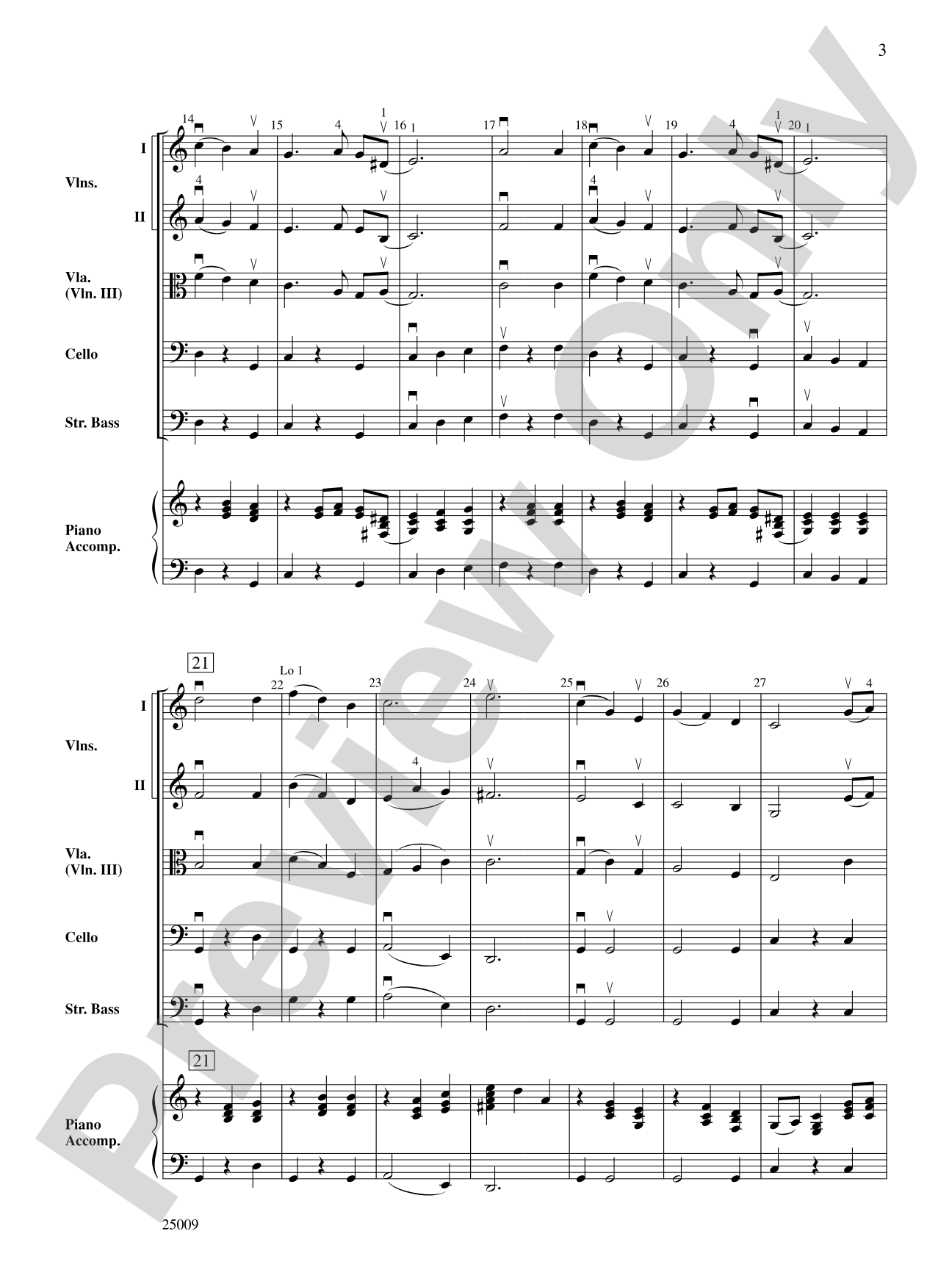 Silent Night, Country Night: String Orchestra Conductor Score & Parts