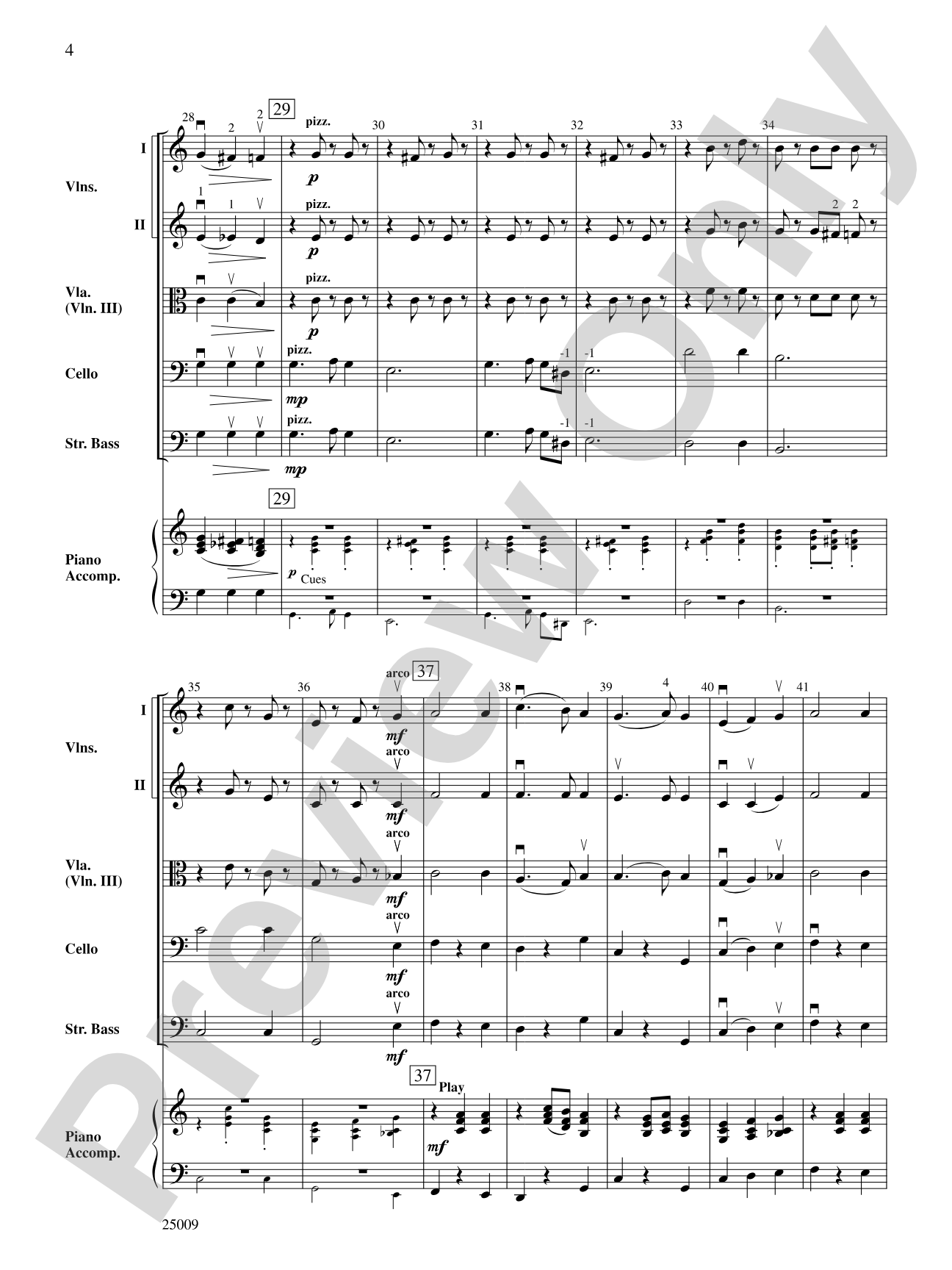 Silent Night, Country Night: String Orchestra Conductor Score & Parts