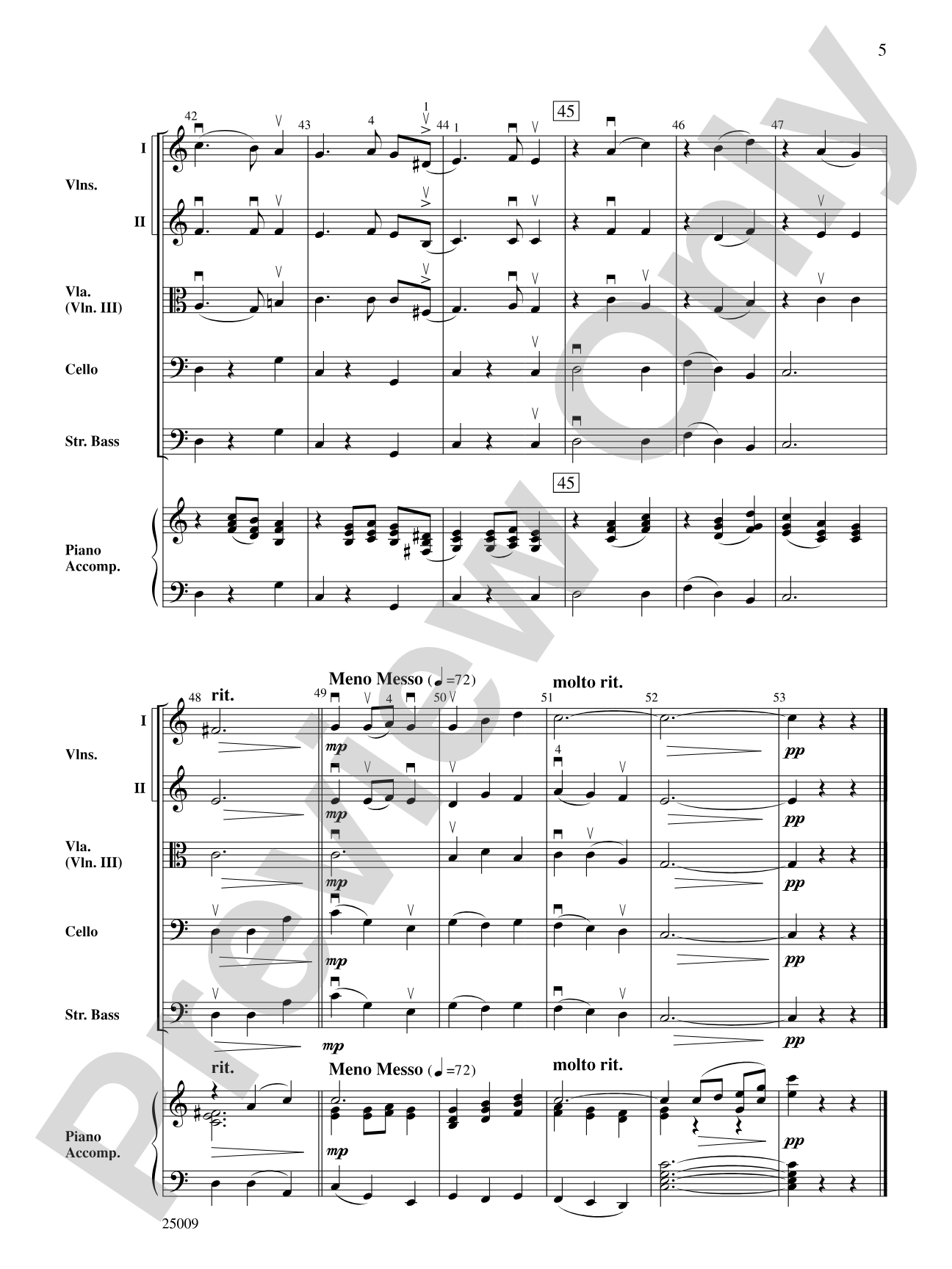 Silent Night, Country Night: String Orchestra Conductor Score & Parts