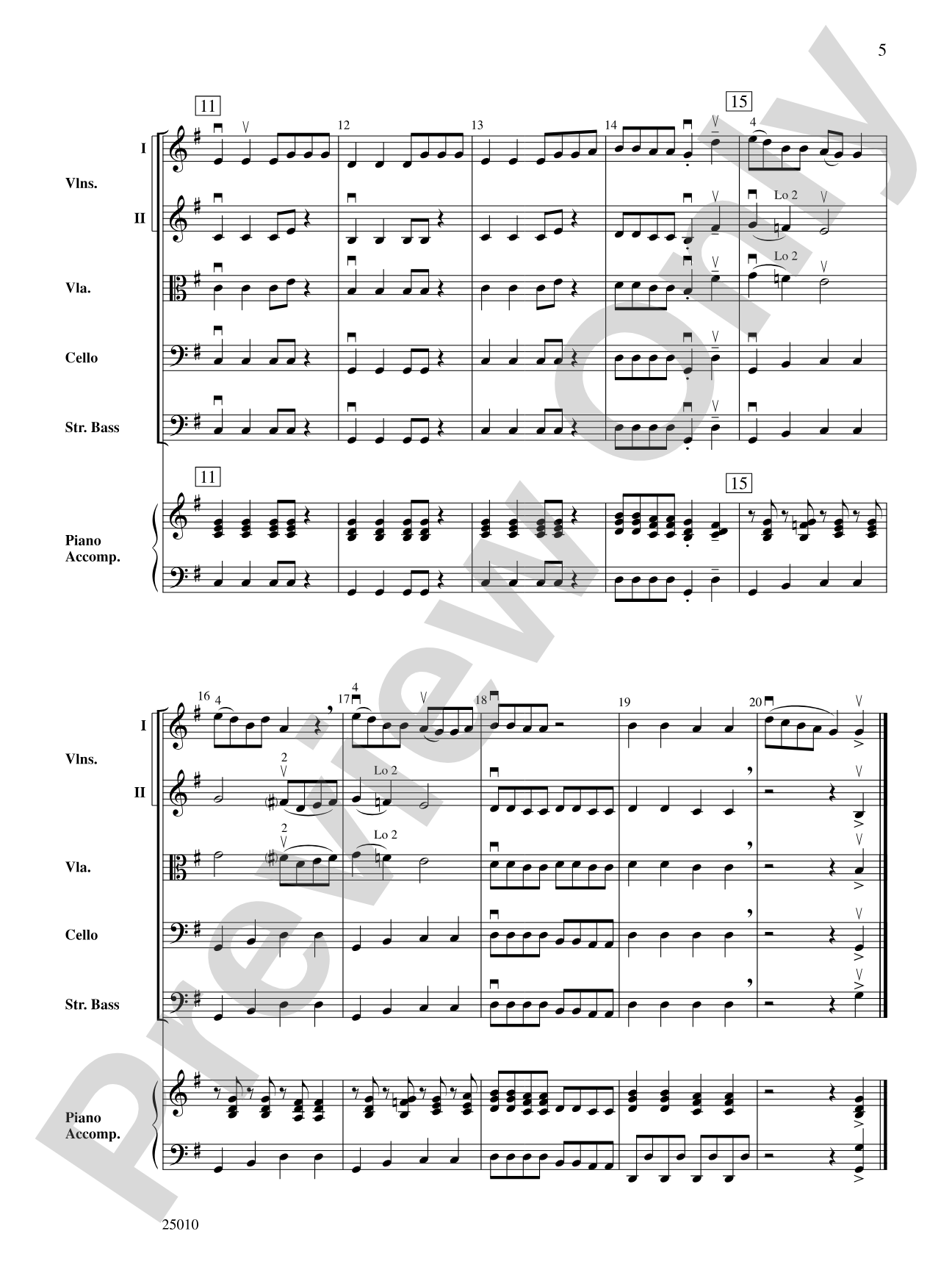 Two Appalachian Songs: String Orchestra Conductor Score & Parts