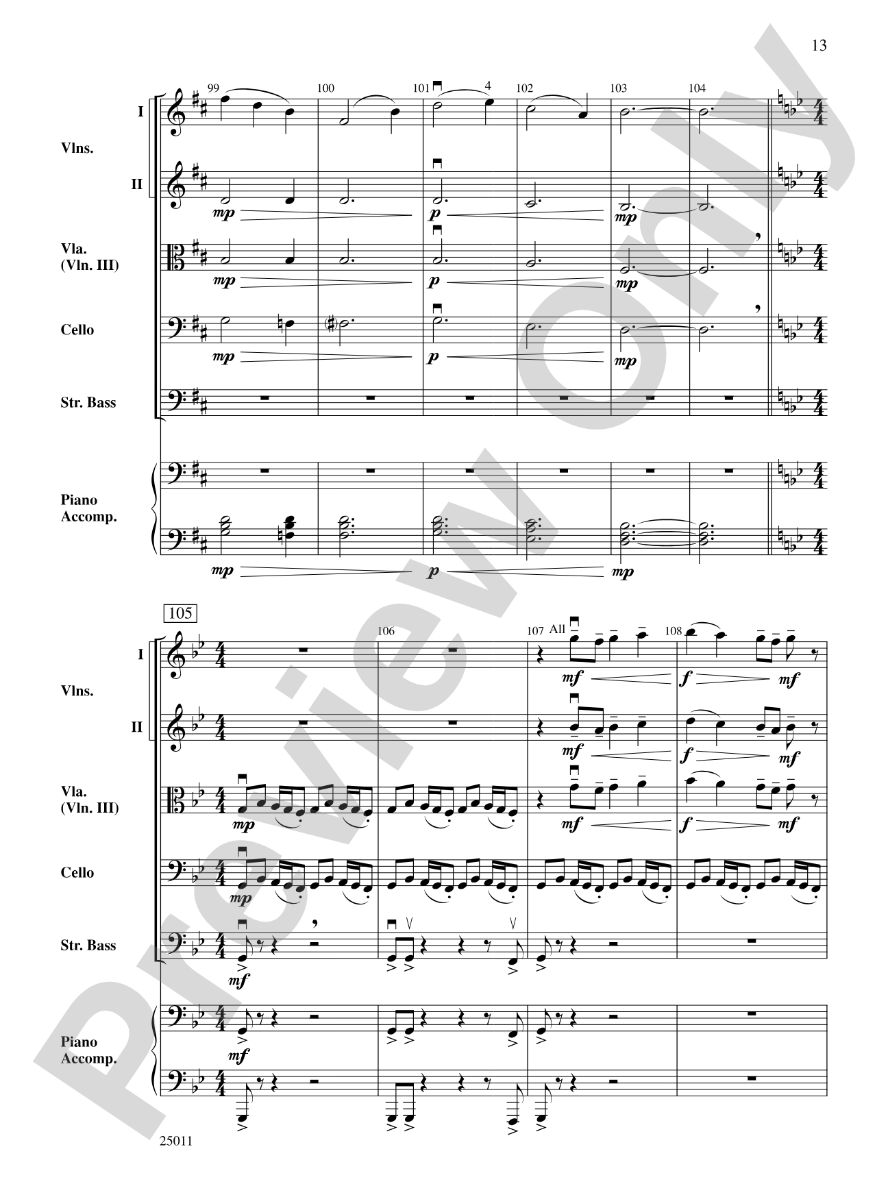 River of Dreams: String Orchestra Conductor Score & Parts