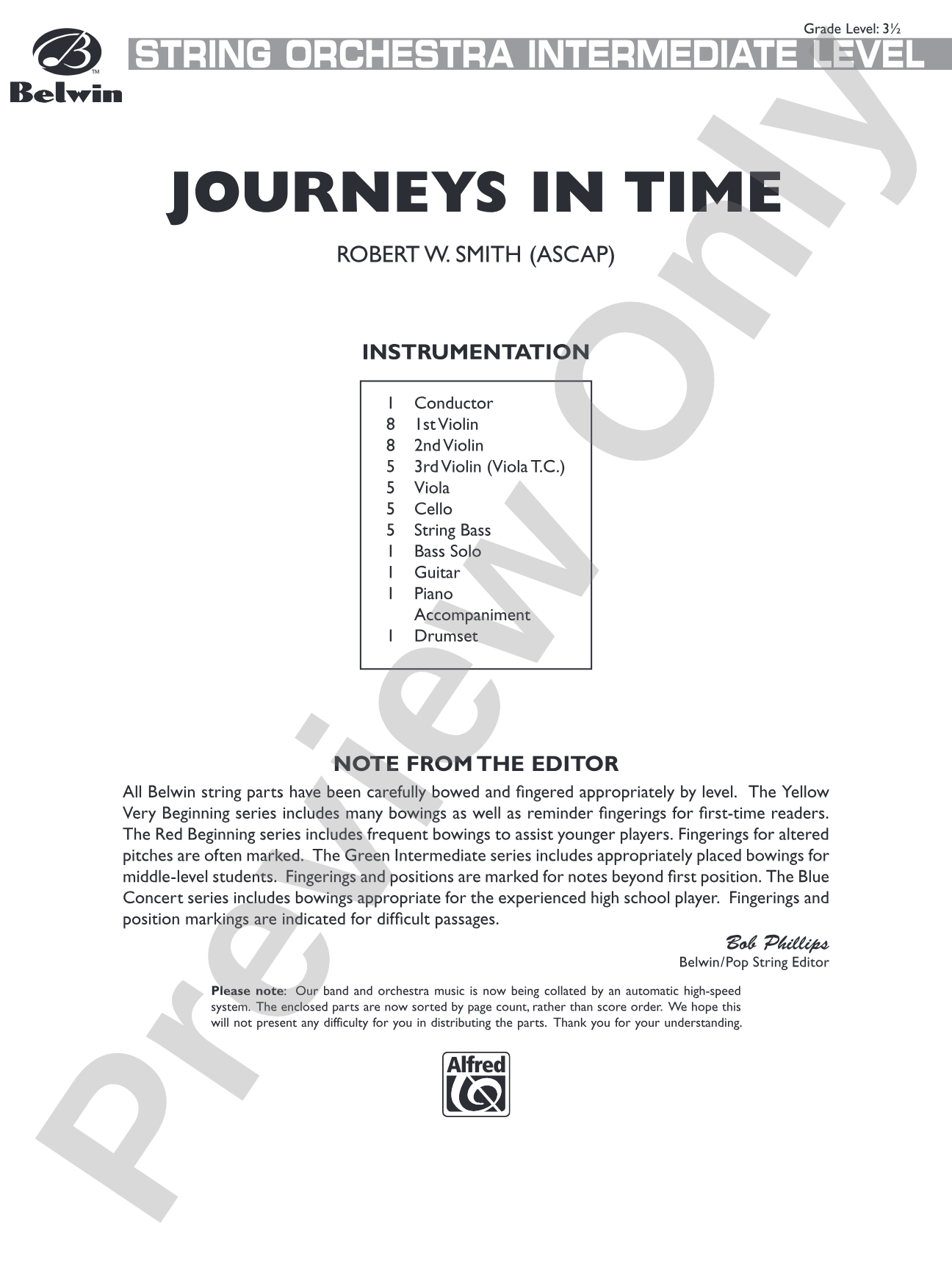 Journeys in Time: String Orchestra Conductor Score & Parts