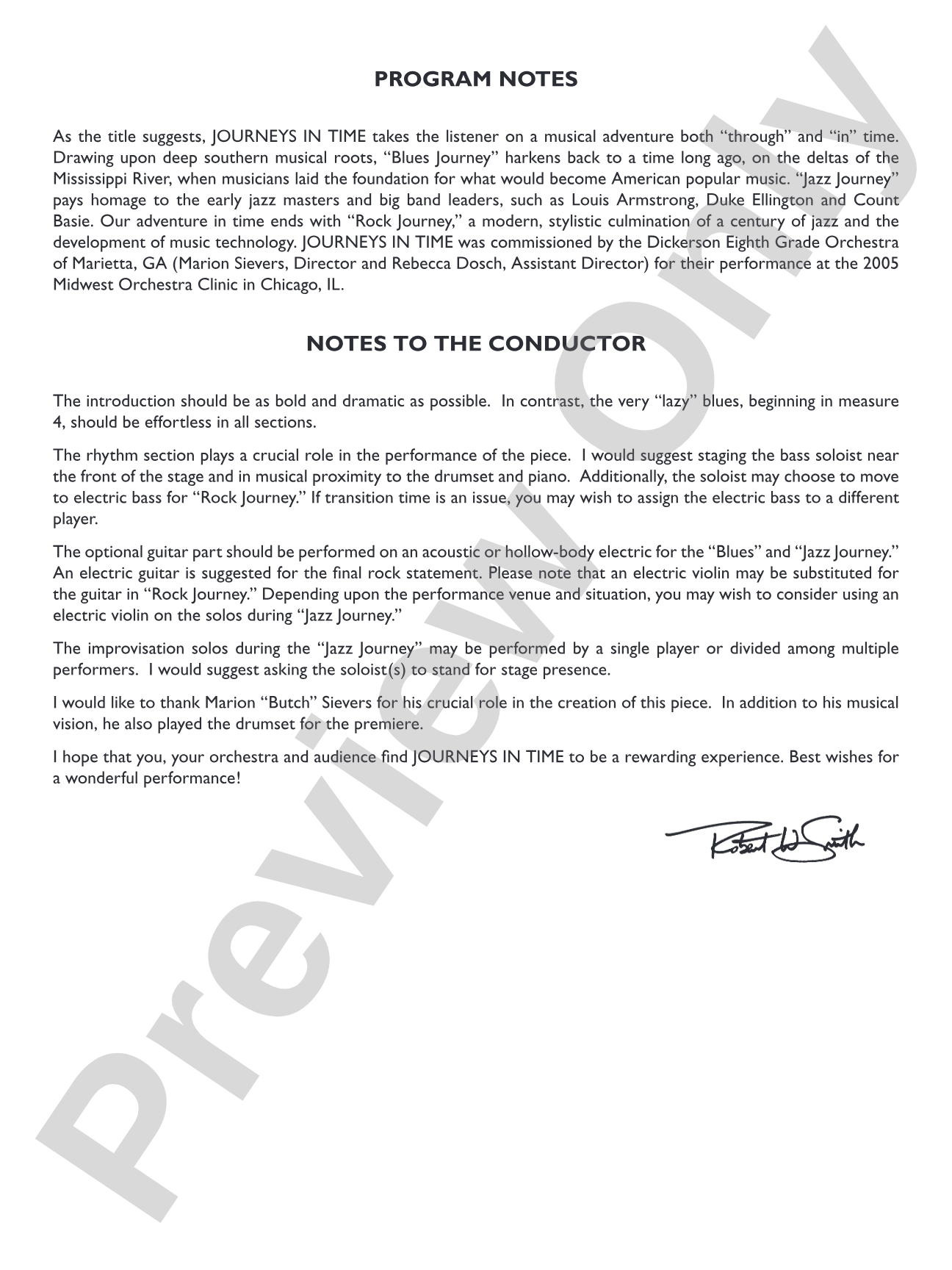 Journeys in Time: String Orchestra Conductor Score & Parts