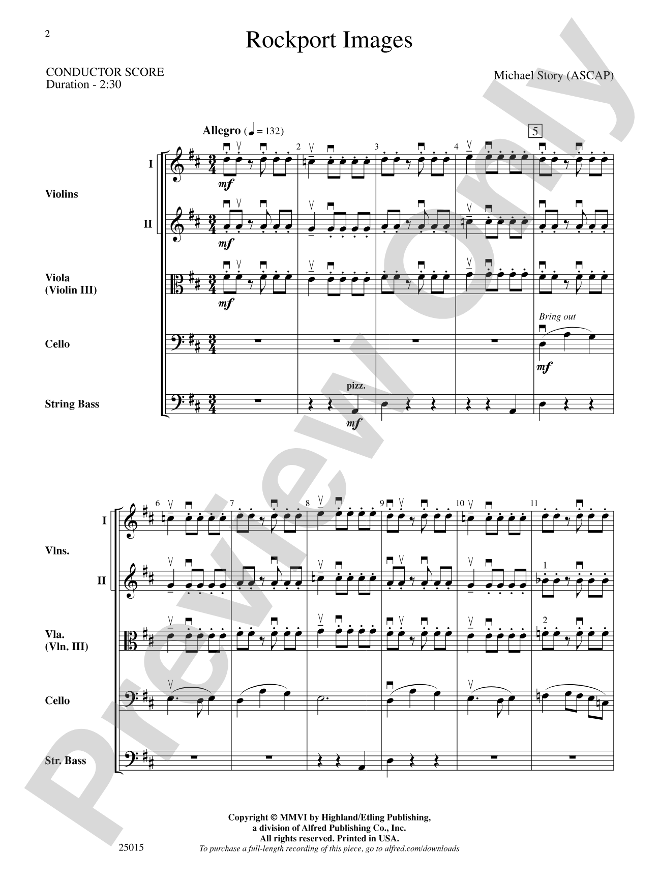 Rockport Images: String Orchestra Conductor Score & Parts
