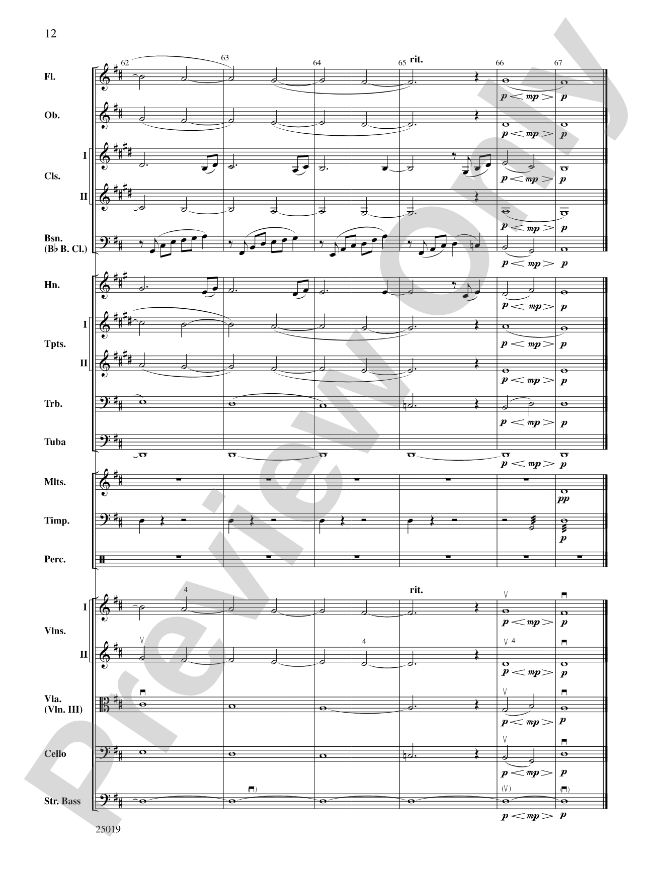 Motet: Full Orchestra Conductor Score & Parts