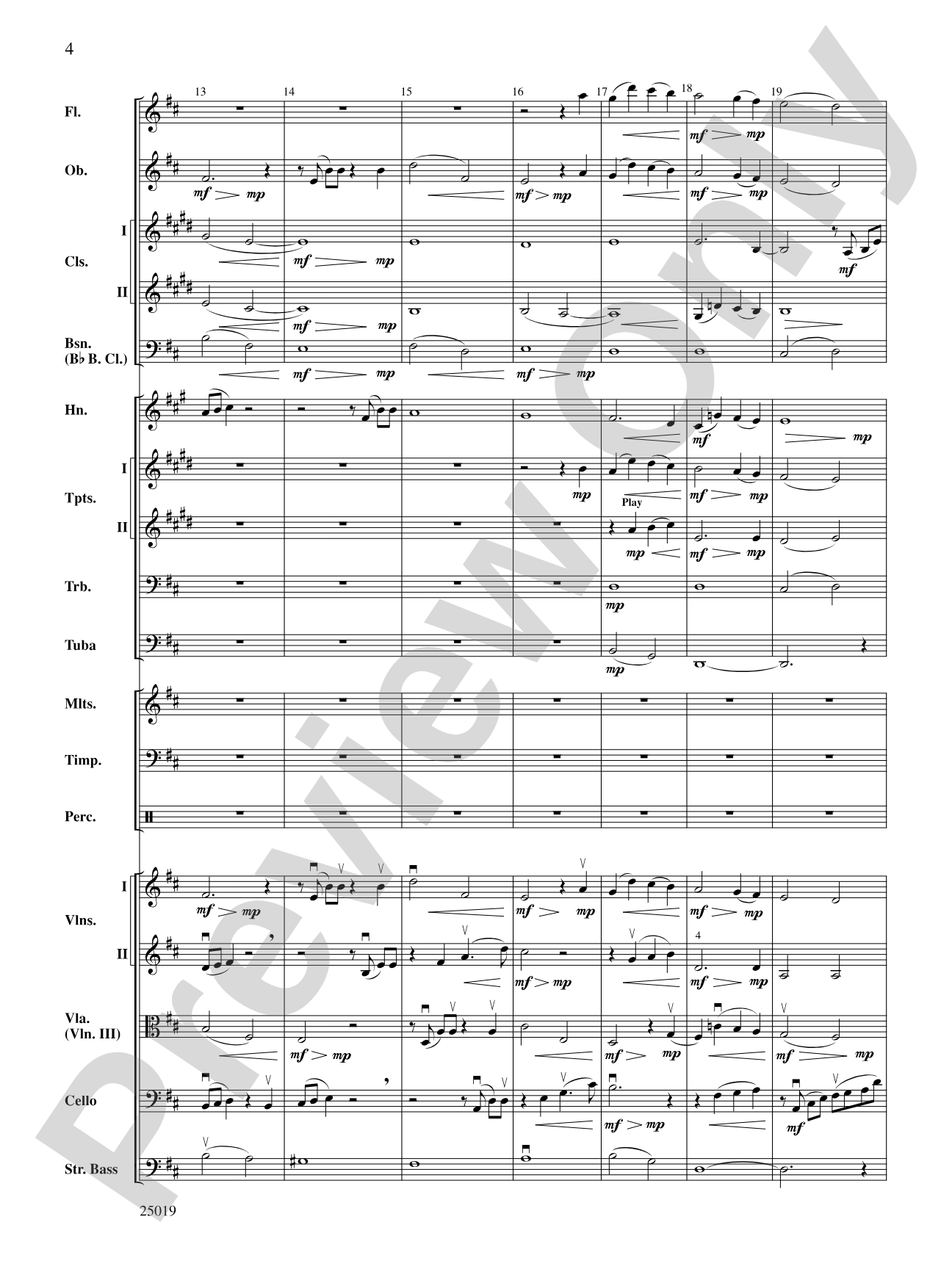 Motet: Full Orchestra Conductor Score & Parts