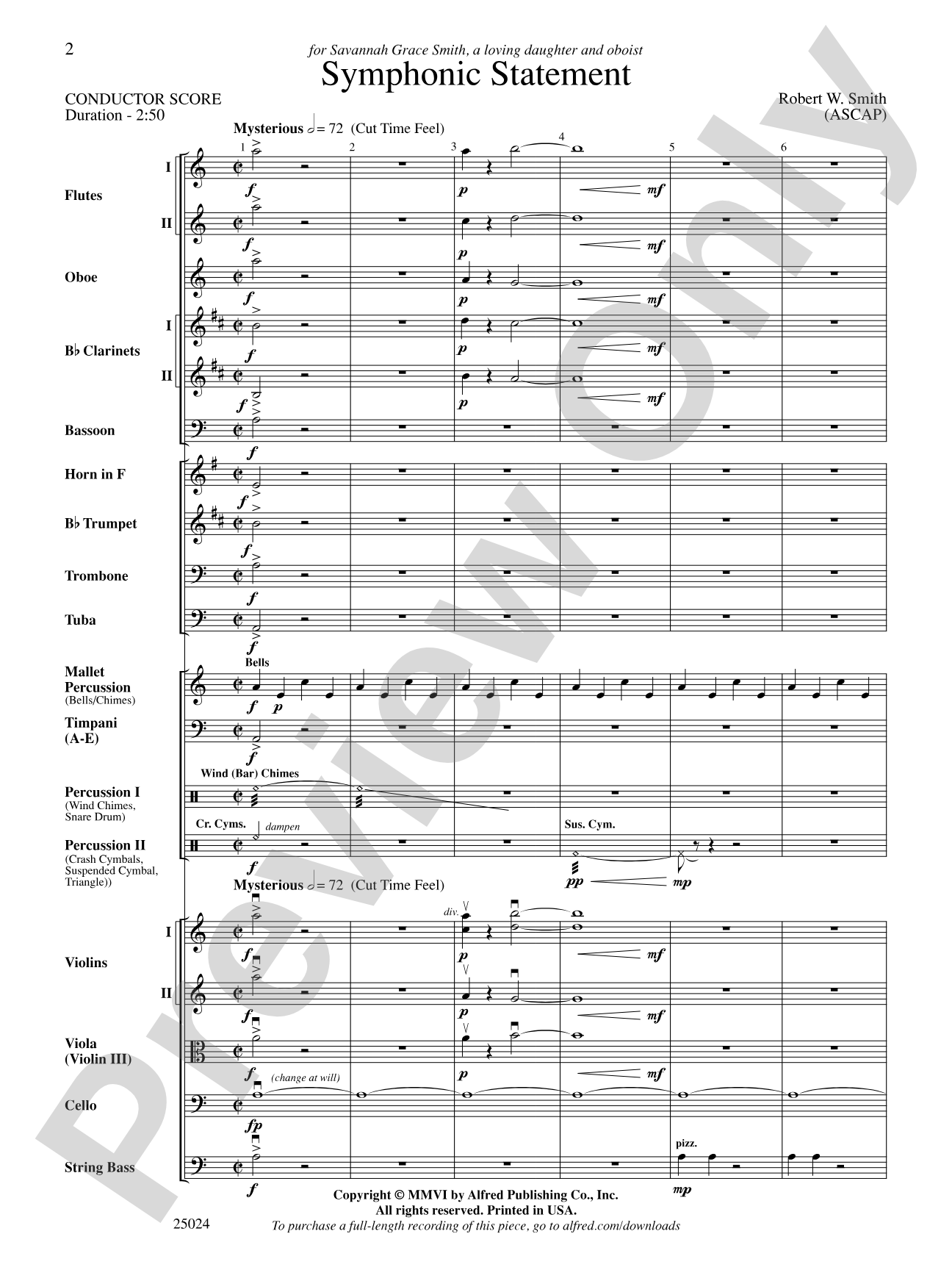 Symphonic Statement: Full Orchestra Conductor Score & Parts