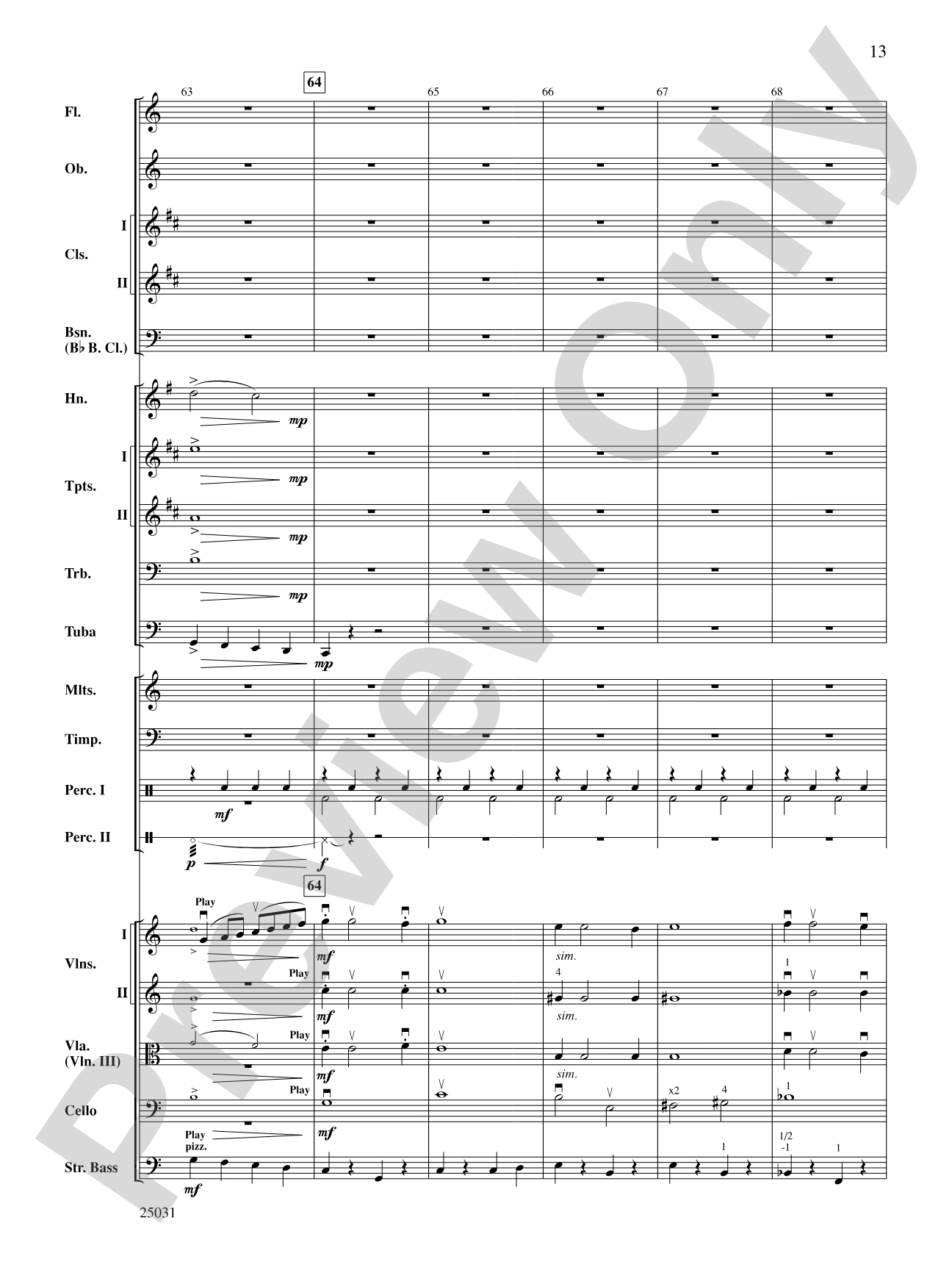Comedy Tonight: Full Orchestra Conductor Score & Parts