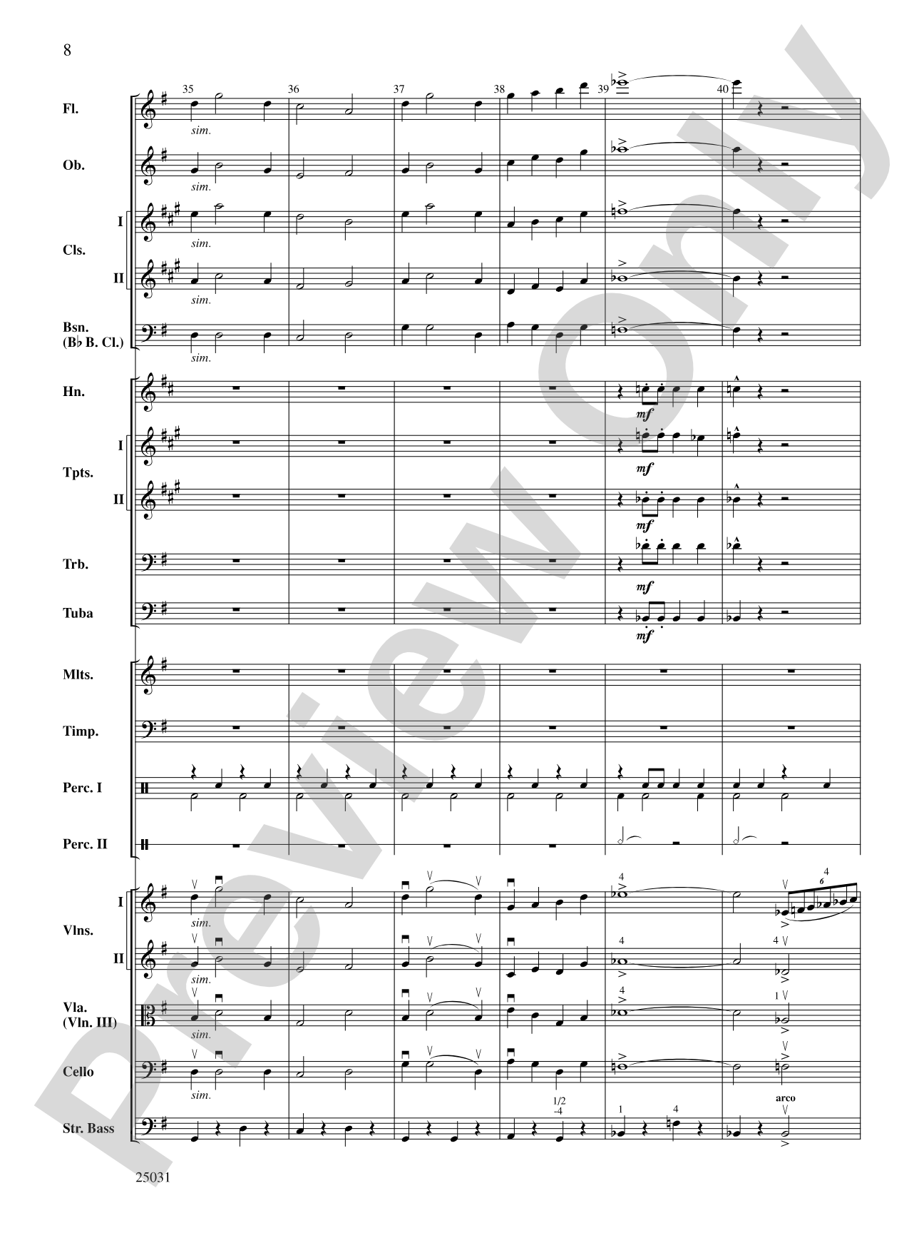 Comedy Tonight: Full Orchestra Conductor Score & Parts