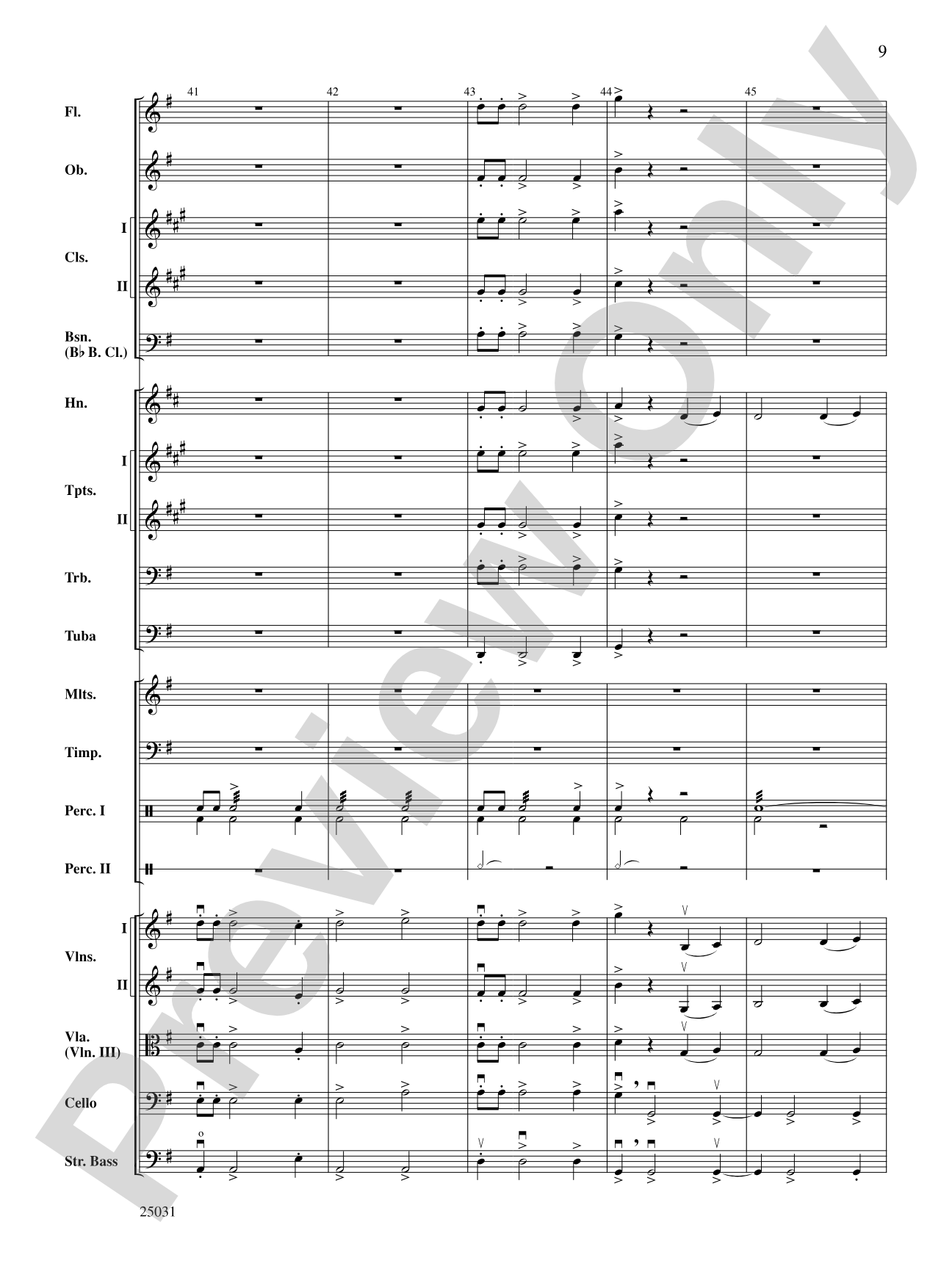 Comedy Tonight: Full Orchestra Conductor Score & Parts
