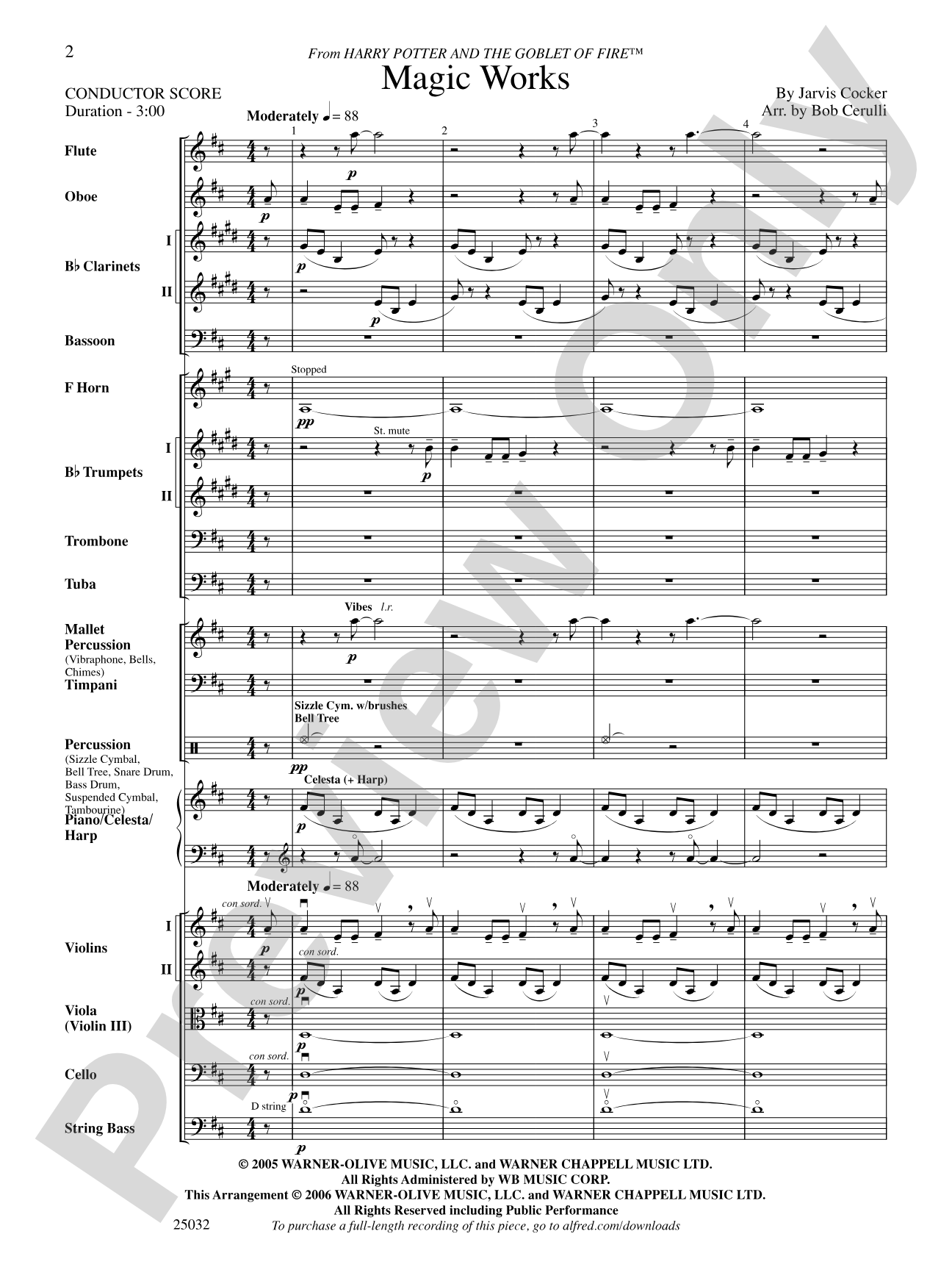 Magic Works (from Harry Potter and the Goblet of Fire™): Score