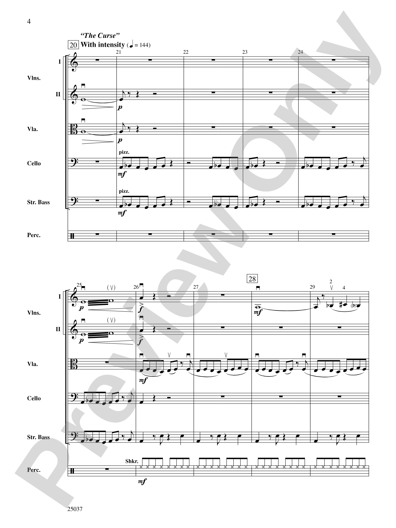 The Curse of Tutankhamun: String Orchestra Conductor Score & Parts