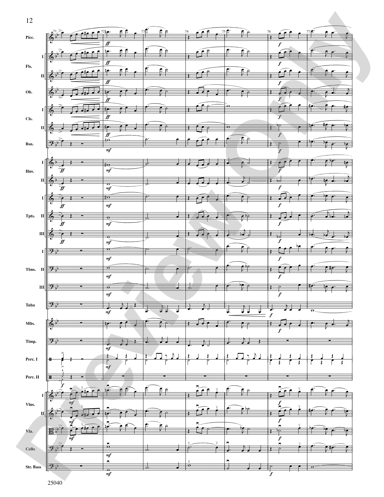Honor, Laud and Rejoice: Full Orchestra Conductor Score & Parts