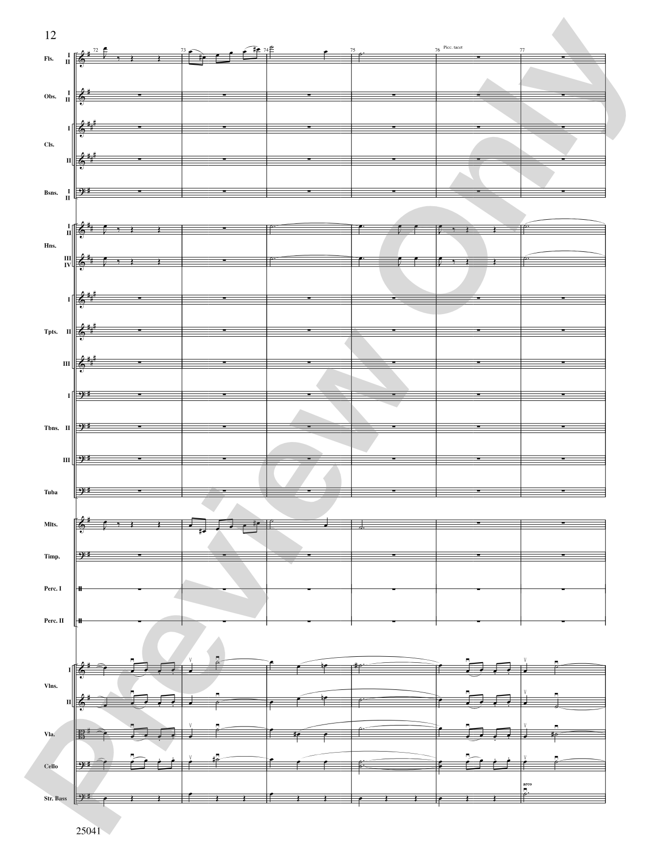 Mineola Waltz: Full Orchestra Conductor Score & Parts