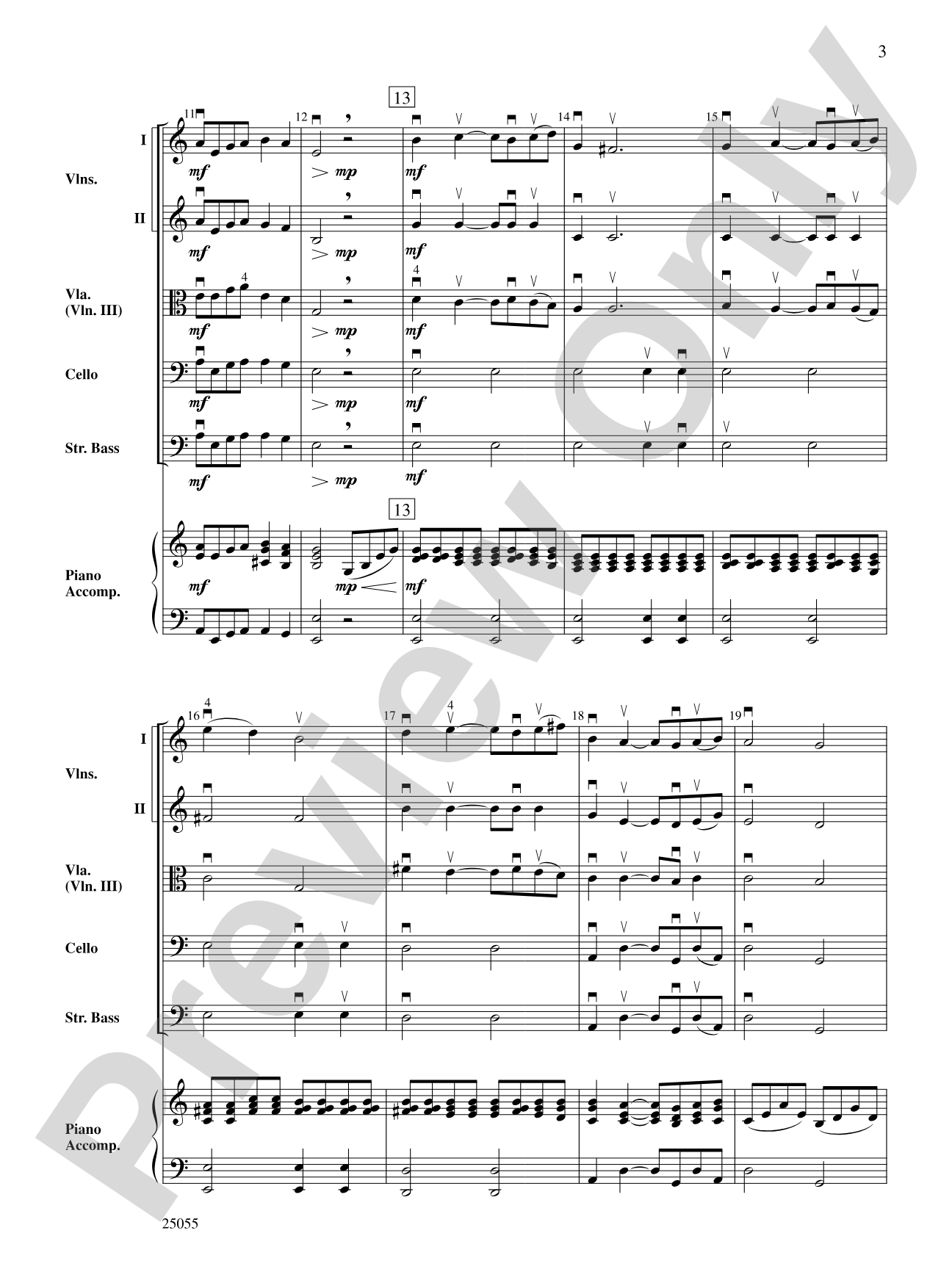 Pavane (Pour Une Infante Defunte): String Orchestra Conductor Score & Parts