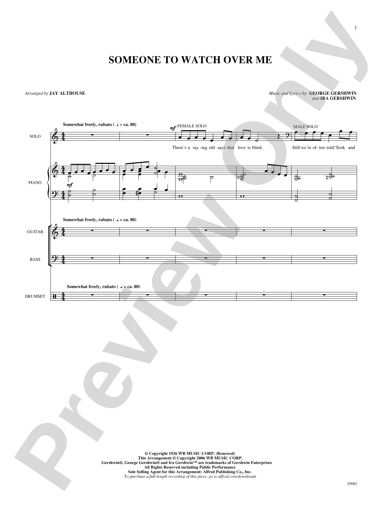 Someone to Watch Over Me: Choral SoundPax