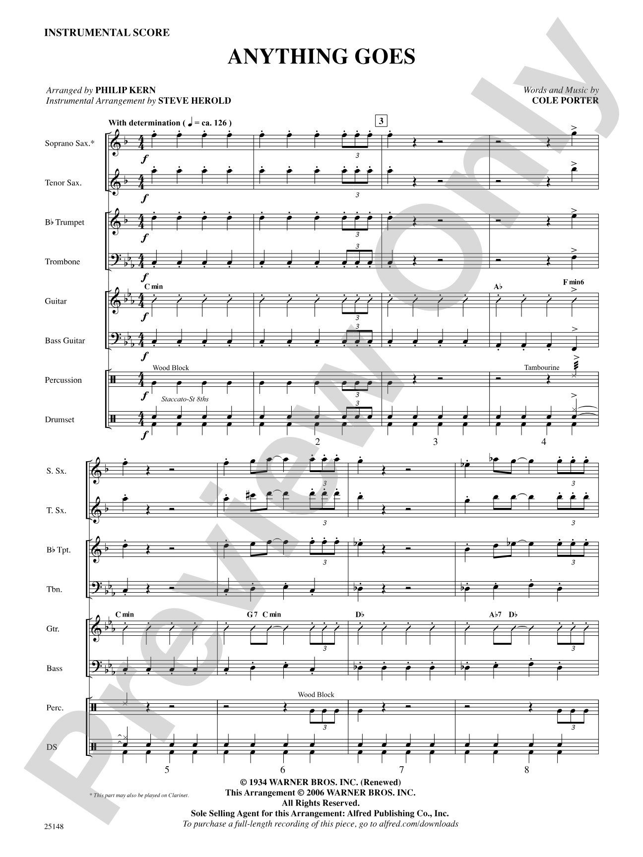 Anything Goes (from the musical Anything Goes): Score: Choral SoundPax