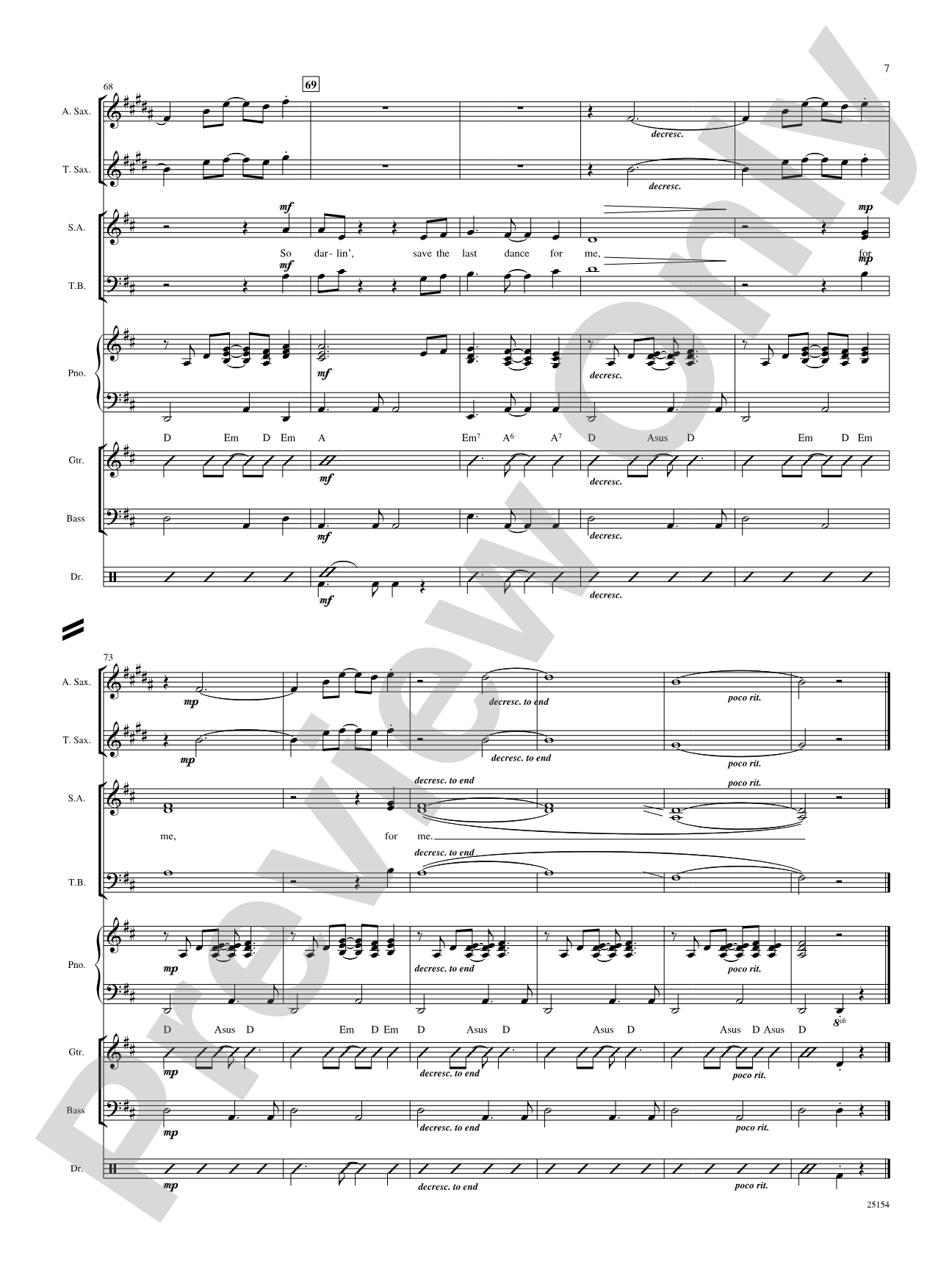 Save the Last Dance for Me: Choral SoundPax