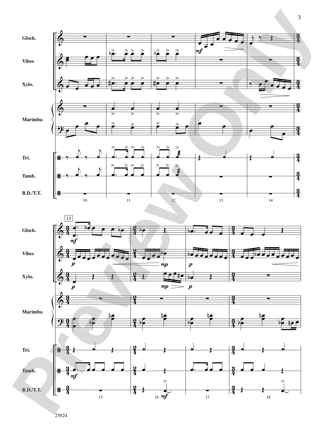 Double Trouble (from Harry Potter and the Prisoner of Azkaban): Percussion Ensemble Conductor Score & Parts