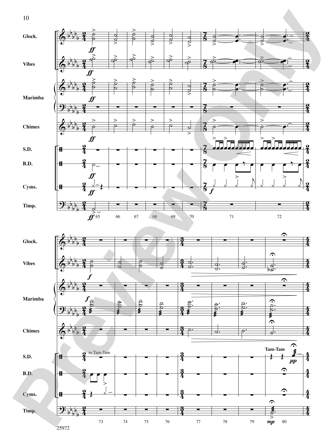 Celestial Welcome: Percussion Ensemble Conductor Score & Parts