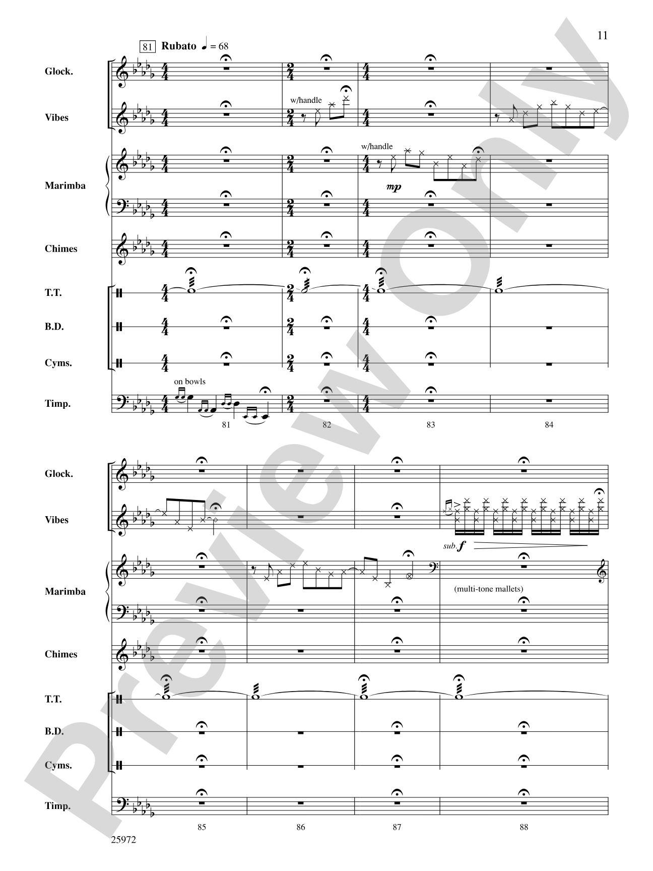 Celestial Welcome: Percussion Ensemble Conductor Score & Parts