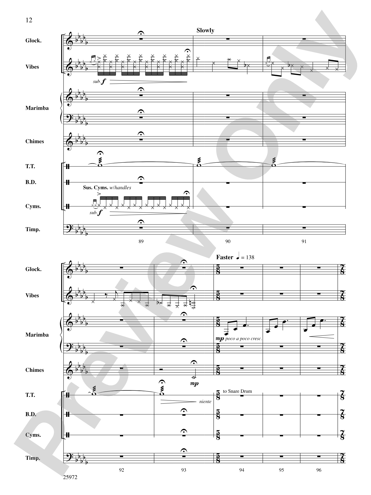 Celestial Welcome: Percussion Ensemble Conductor Score & Parts