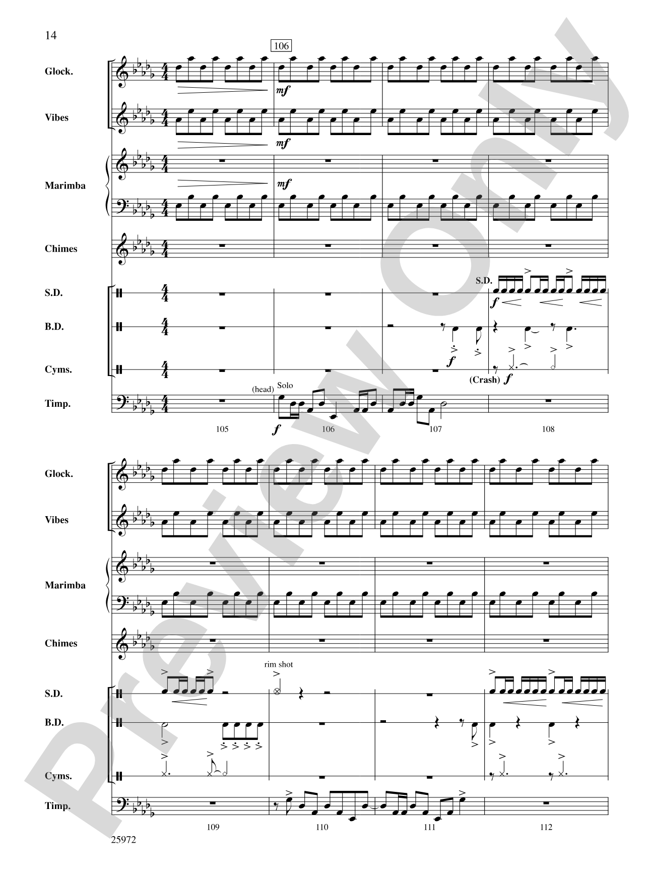 Celestial Welcome: Percussion Ensemble Conductor Score & Parts