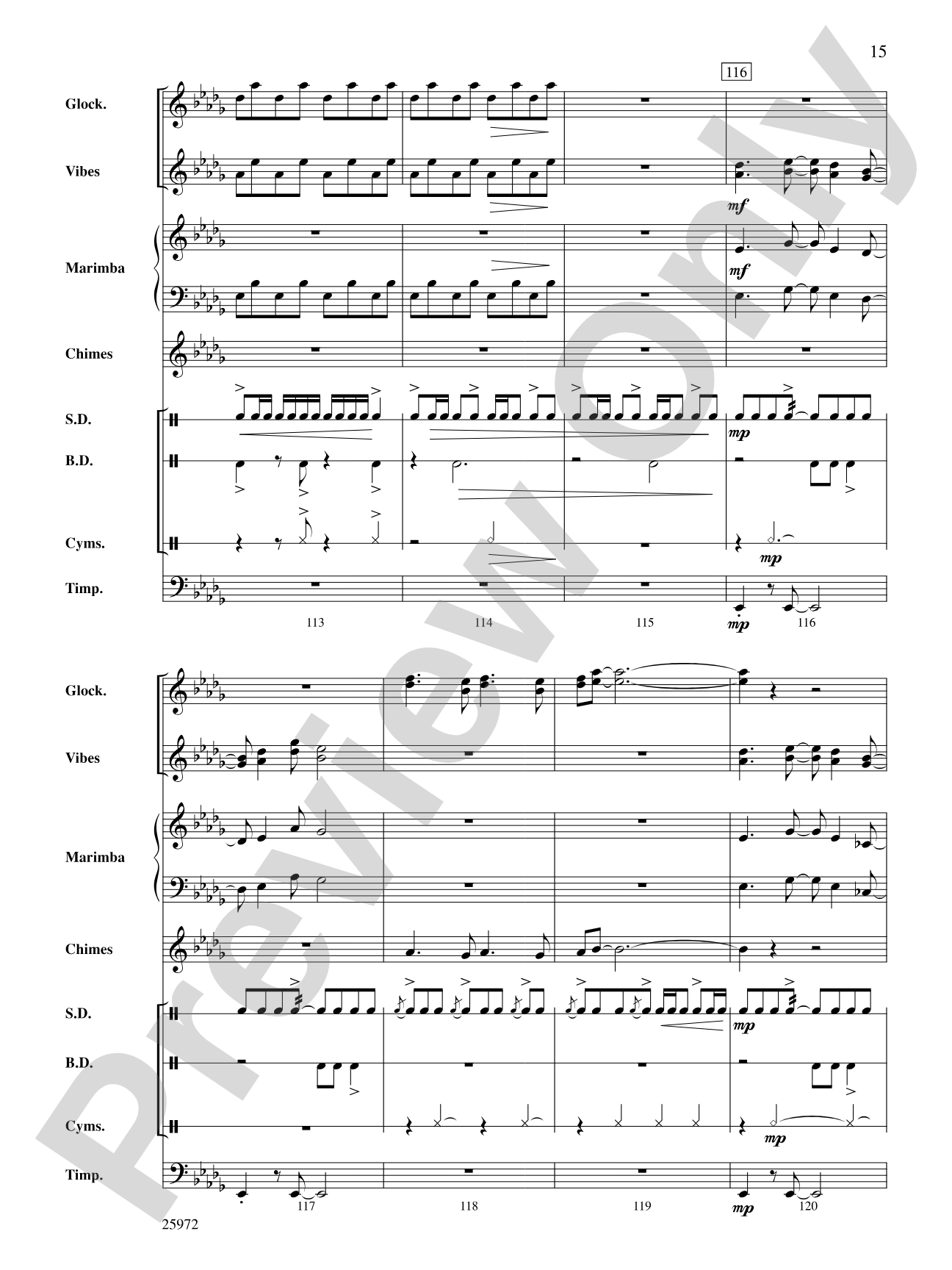 Celestial Welcome: Percussion Ensemble Conductor Score & Parts