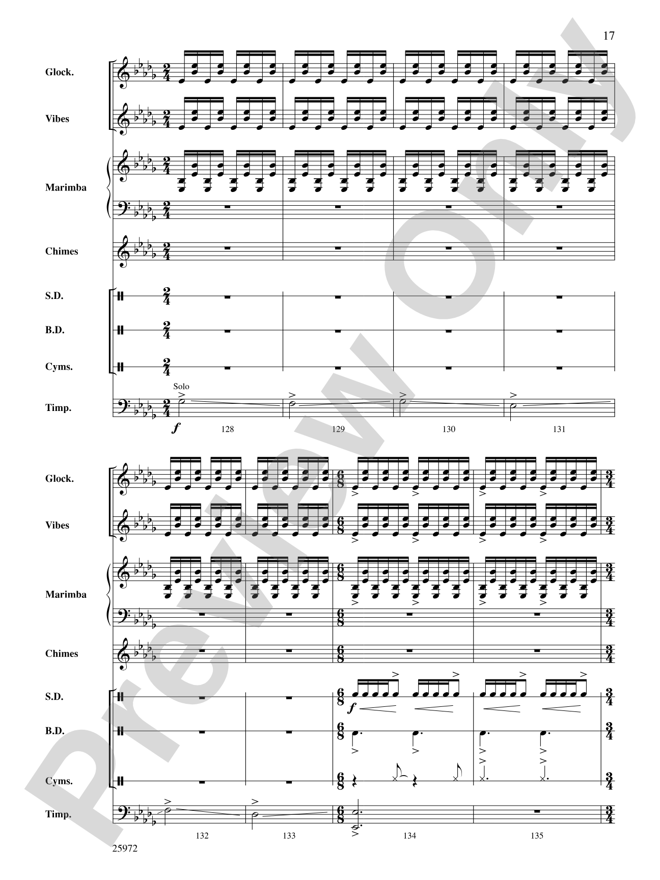 Celestial Welcome: Percussion Ensemble Conductor Score & Parts