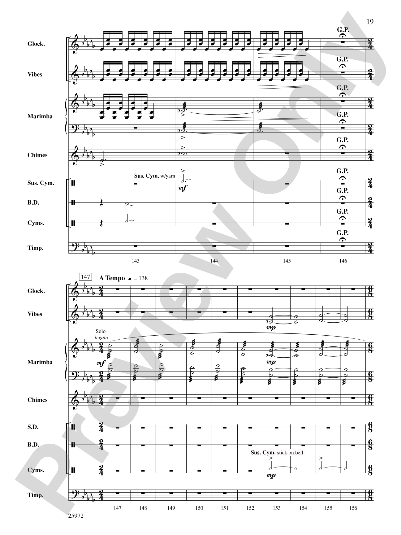 Celestial Welcome: Percussion Ensemble Conductor Score & Parts