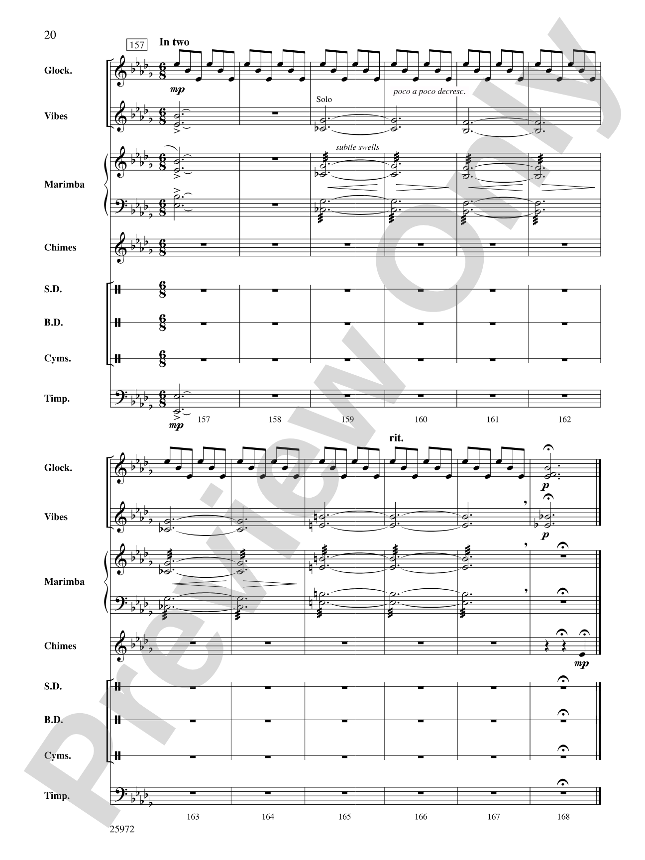 Celestial Welcome: Percussion Ensemble Conductor Score & Parts