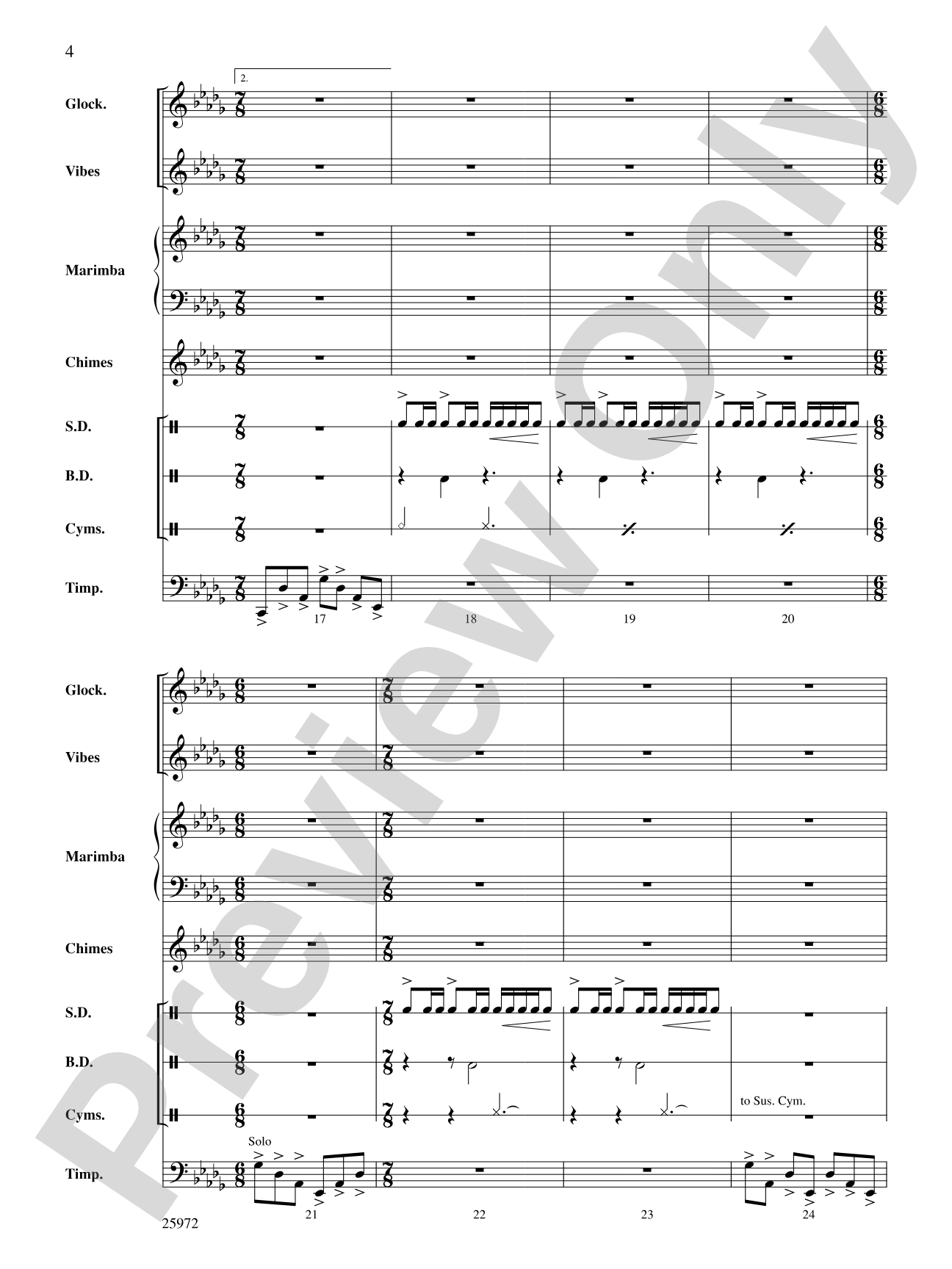 Celestial Welcome: Percussion Ensemble Conductor Score & Parts