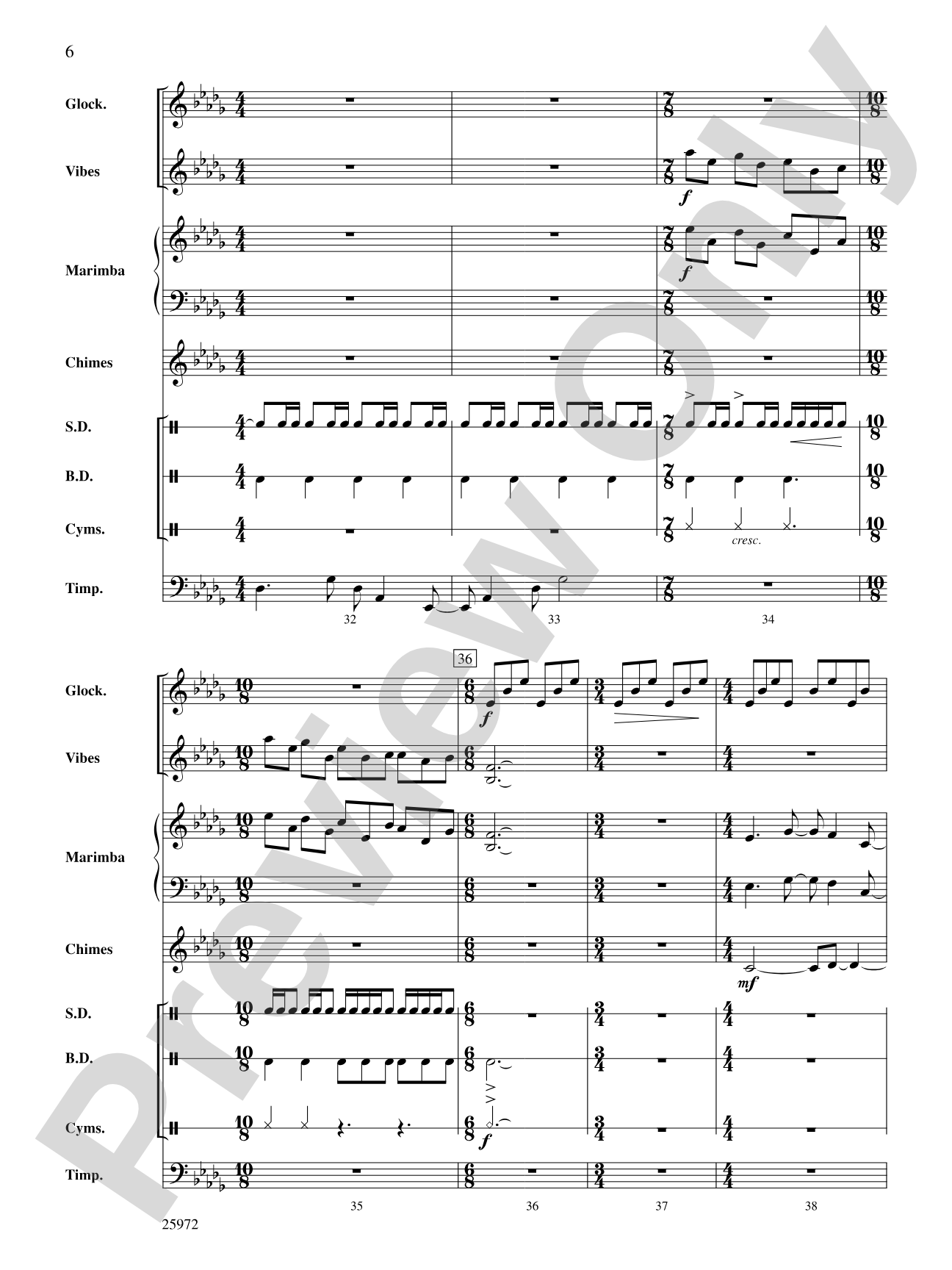 Celestial Welcome: Percussion Ensemble Conductor Score & Parts