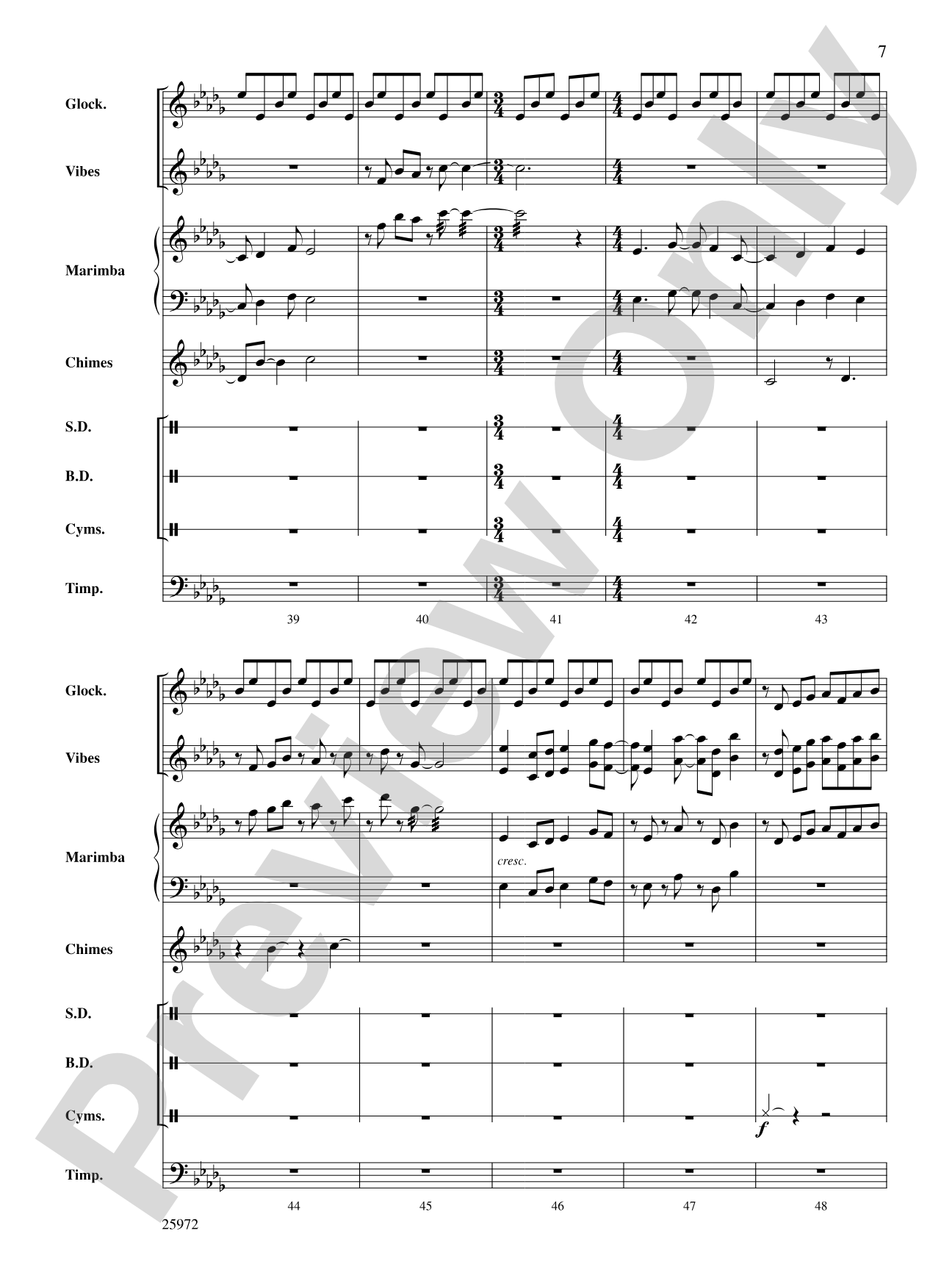 Celestial Welcome: Percussion Ensemble Conductor Score & Parts
