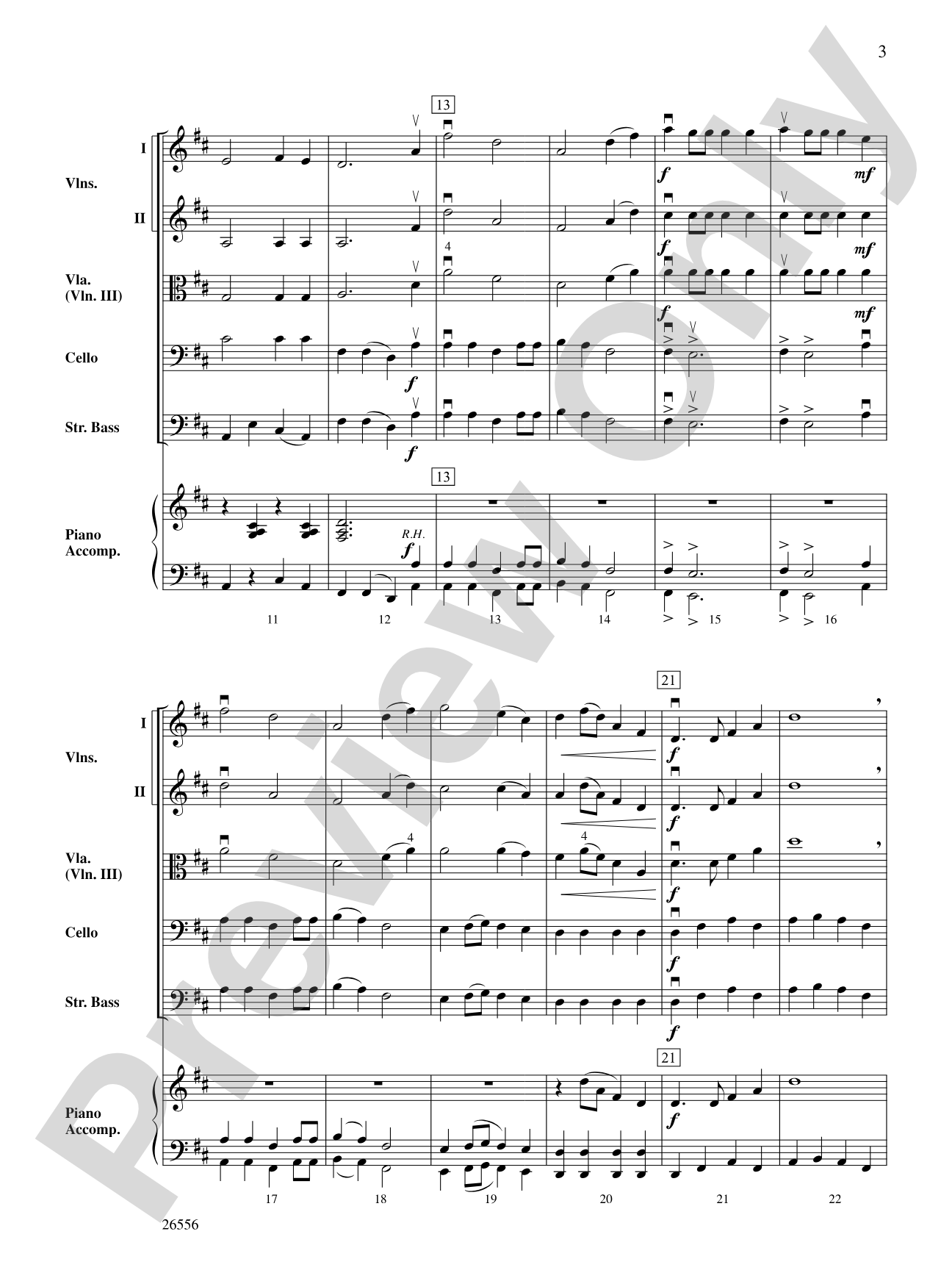 Camptown Races: String Orchestra Conductor Score & Parts