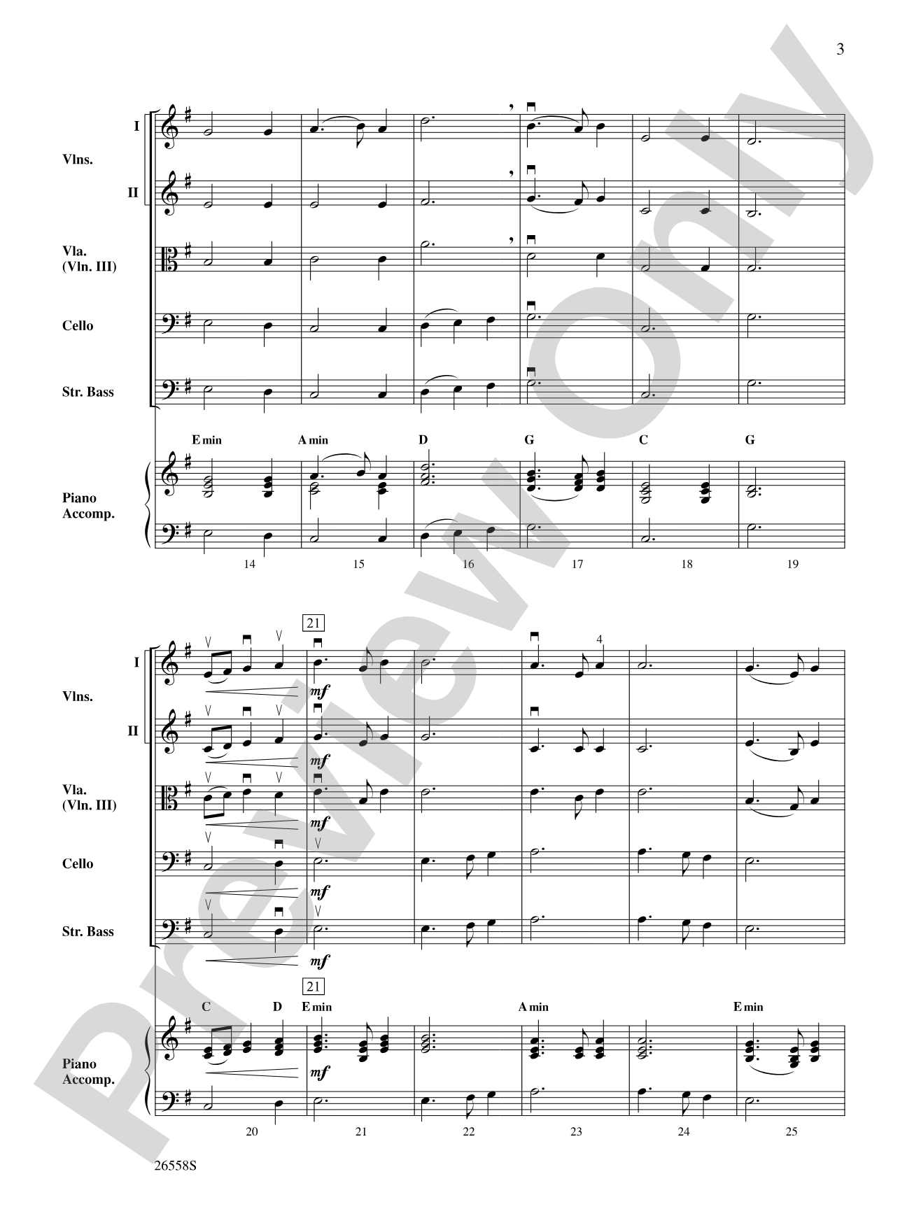 Skye Boat Song: String Orchestra Conductor Score & Parts
