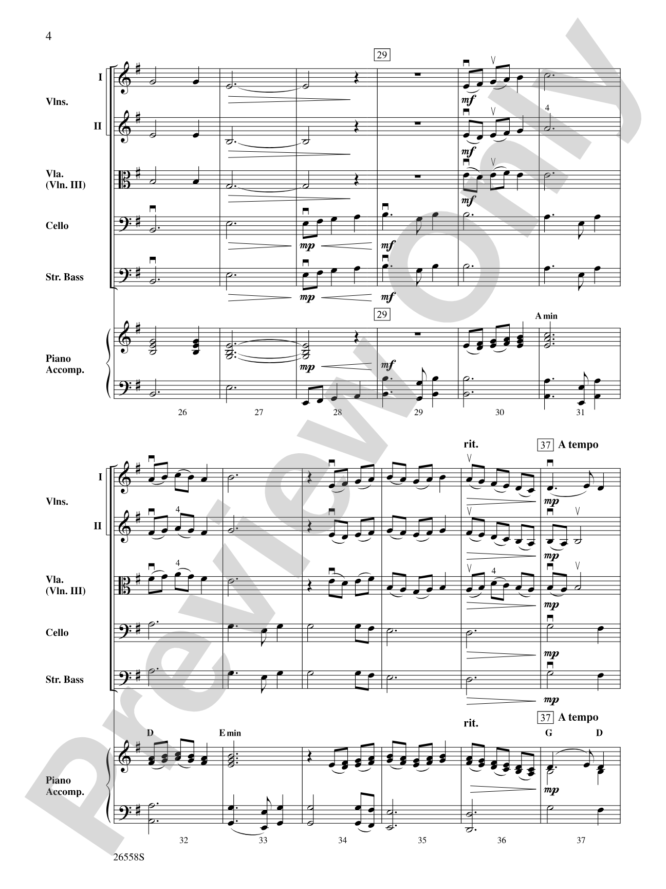 Skye Boat Song: String Orchestra Conductor Score & Parts