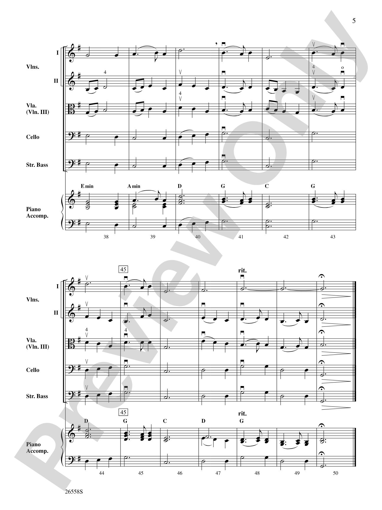 Skye Boat Song: String Orchestra Conductor Score & Parts