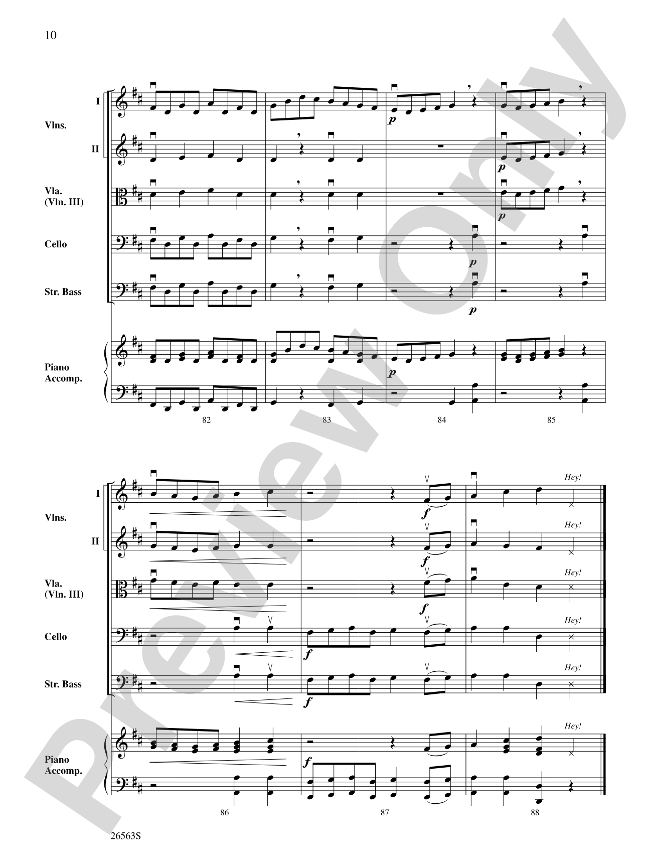 Hey, Shepherds!: Score