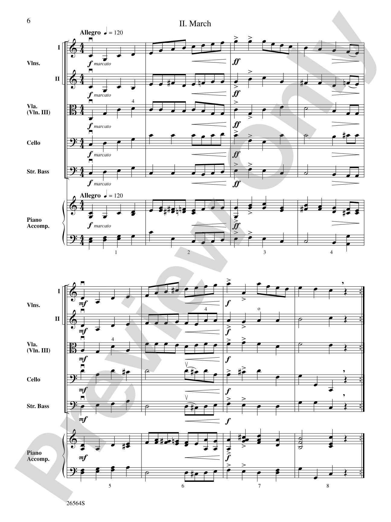 Andantino and March: String Orchestra Conductor Score & Parts