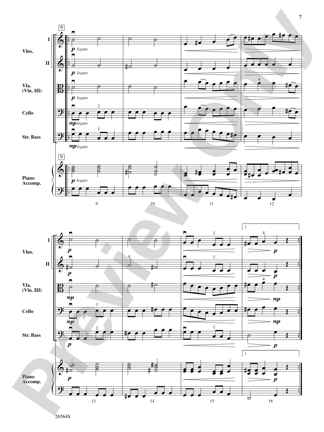 Andantino and March: String Orchestra Conductor Score & Parts
