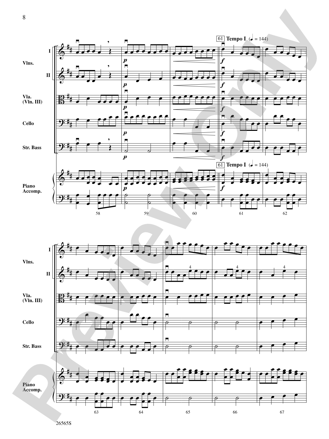 Hopak Dance: String Orchestra Conductor Score & Parts