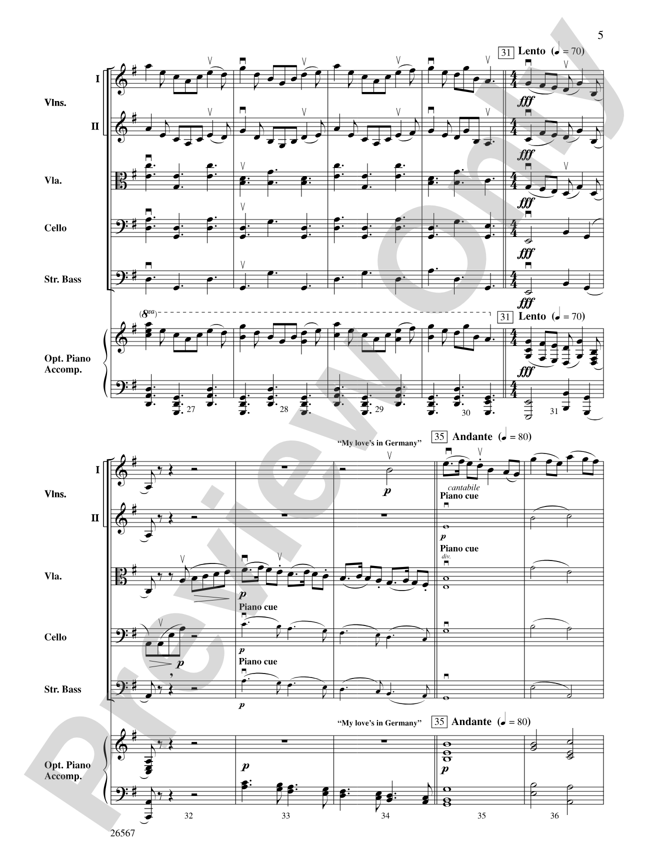 Seven Scottish Airs: String Orchestra Conductor Score & Parts
