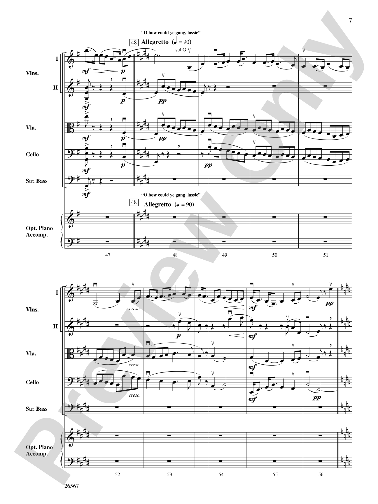 Seven Scottish Airs: String Orchestra Conductor Score & Parts