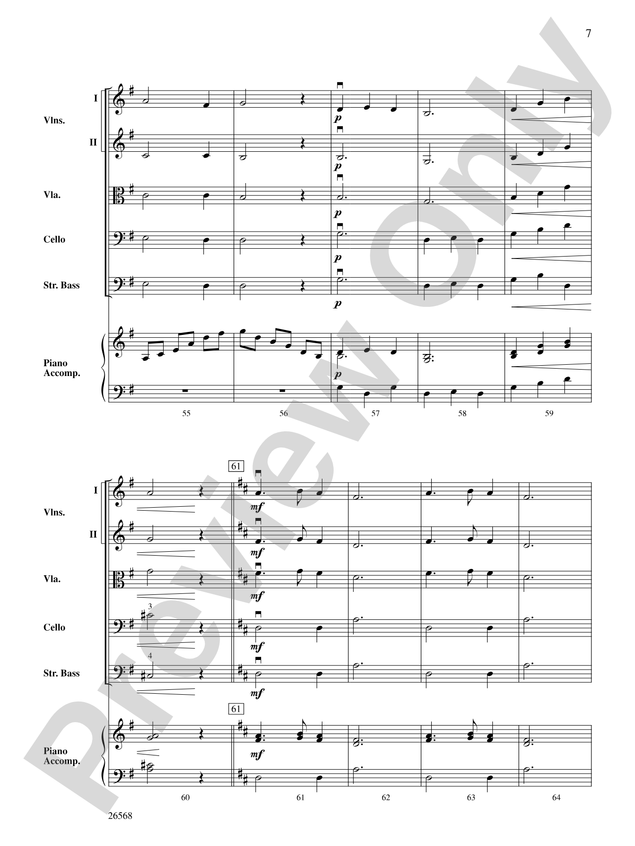 A Quiet Christmas: String Orchestra Conductor Score & Parts