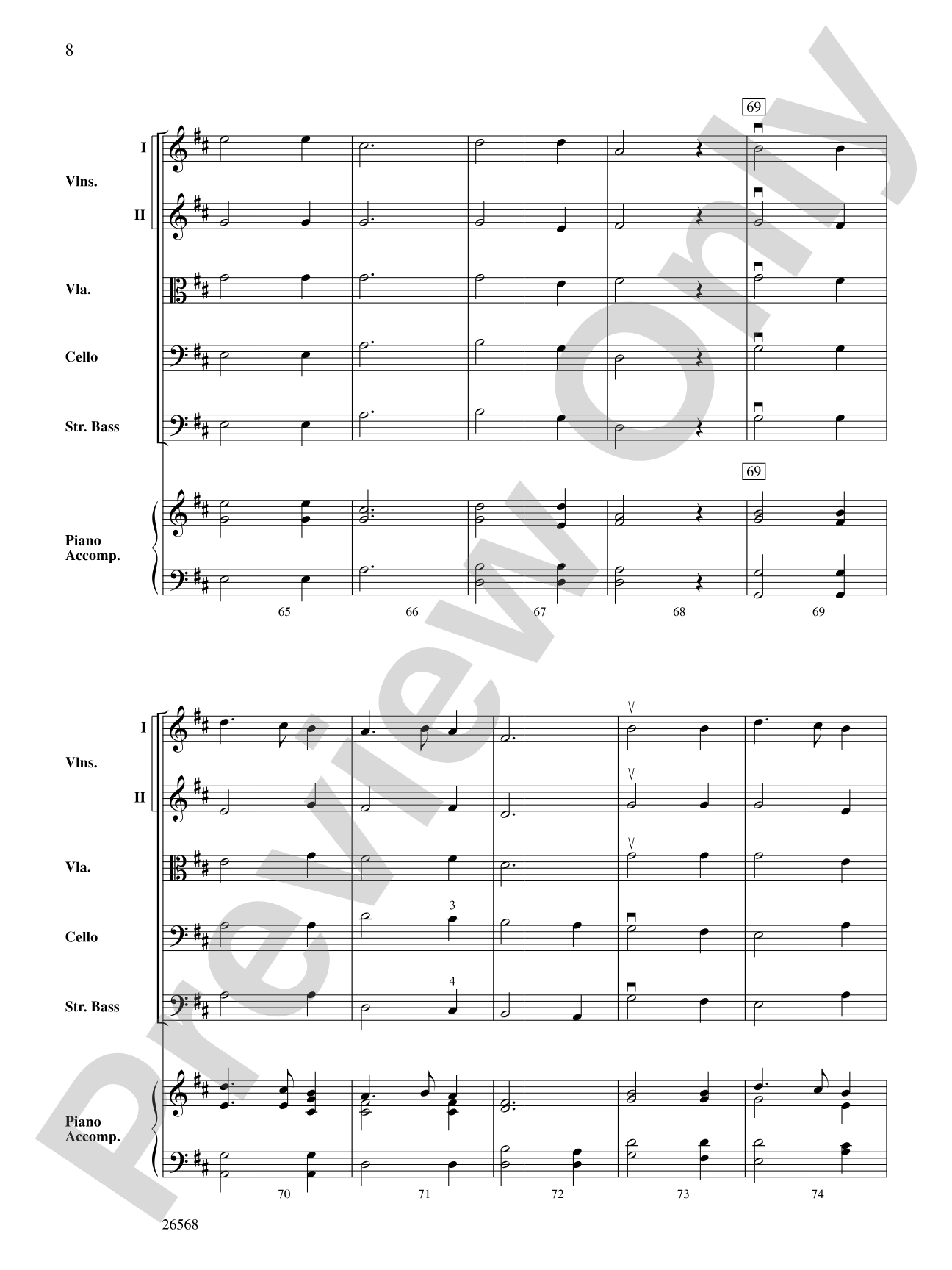 A Quiet Christmas: String Orchestra Conductor Score & Parts