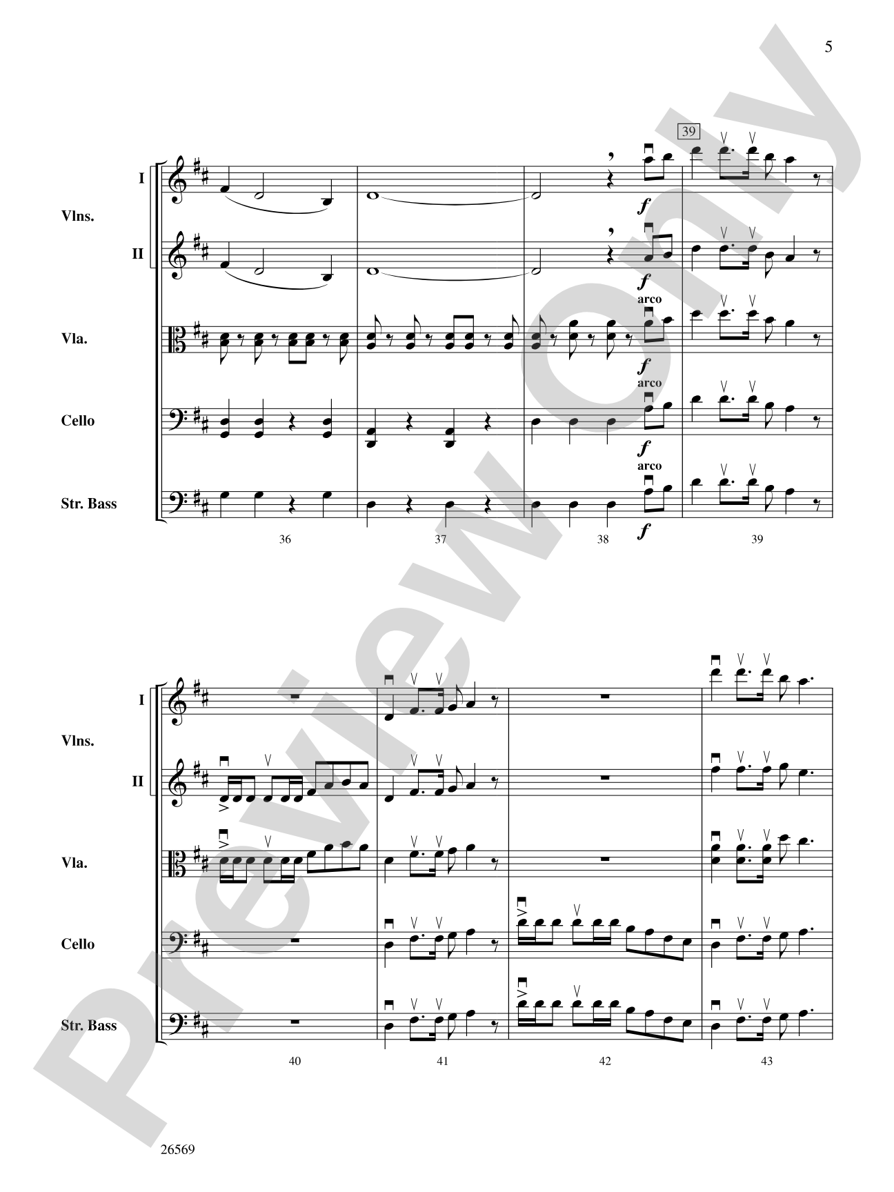 A Westward Journey and Jubilee: String Orchestra Conductor Score & Parts