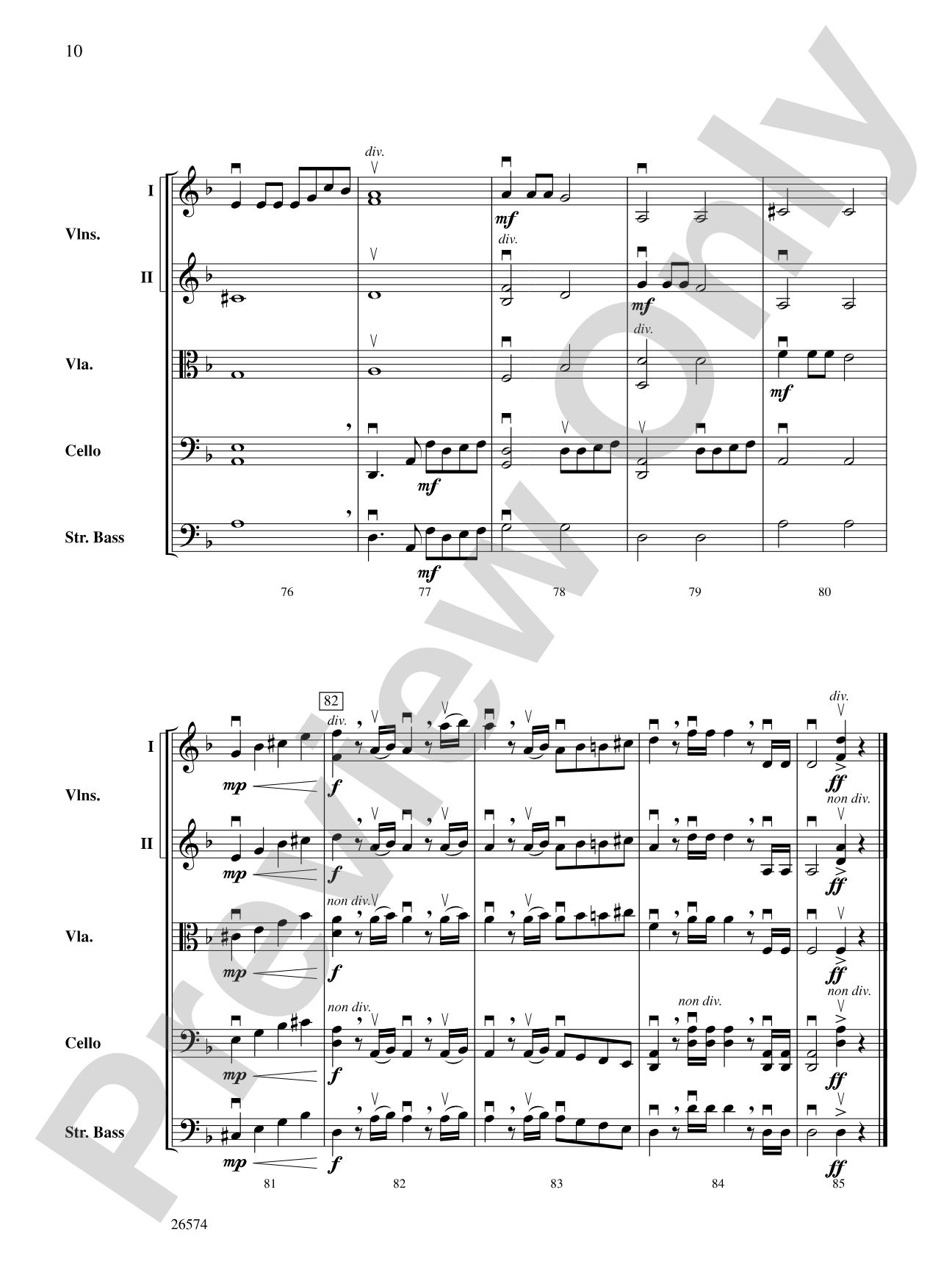 Tango d'Amour: String Orchestra Conductor Score & Parts