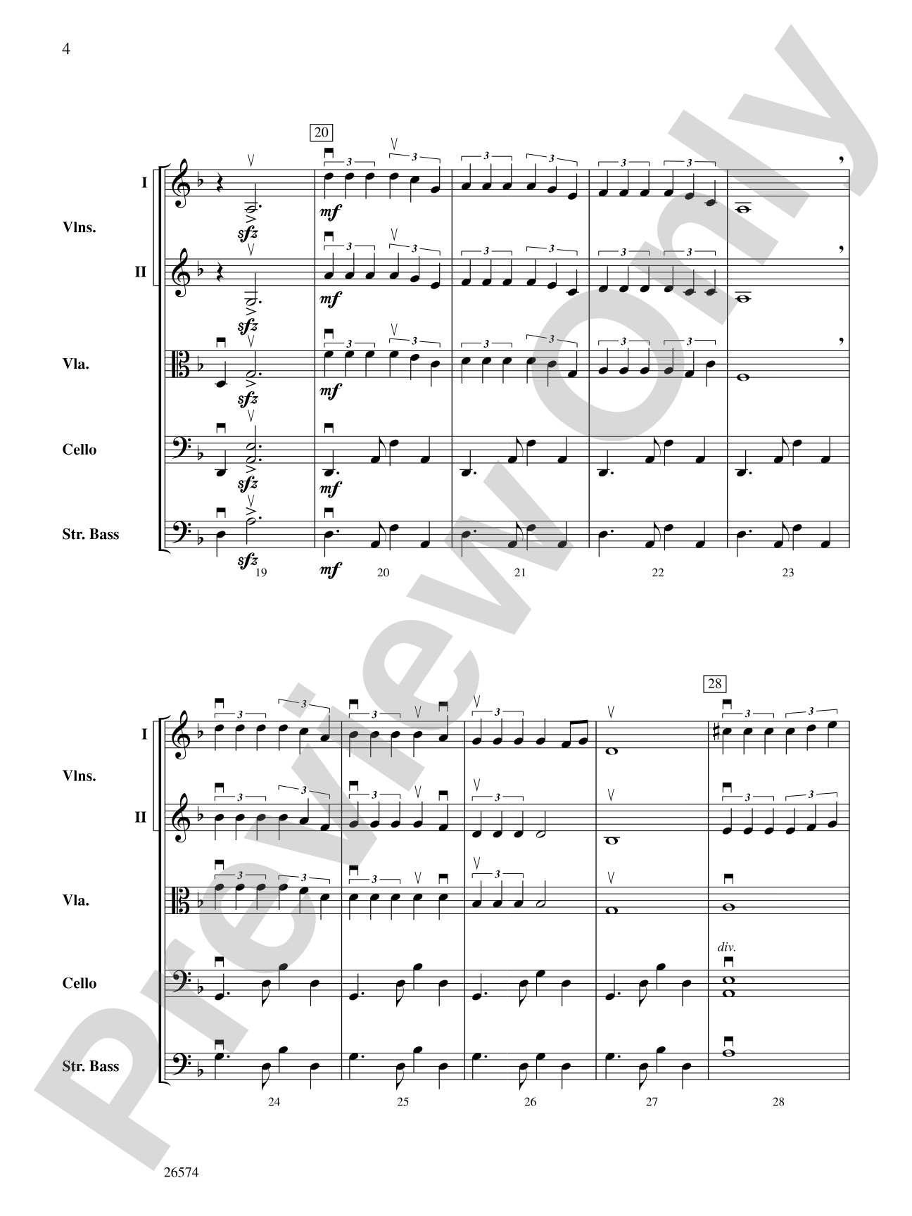 Tango d'Amour: String Orchestra Conductor Score & Parts
