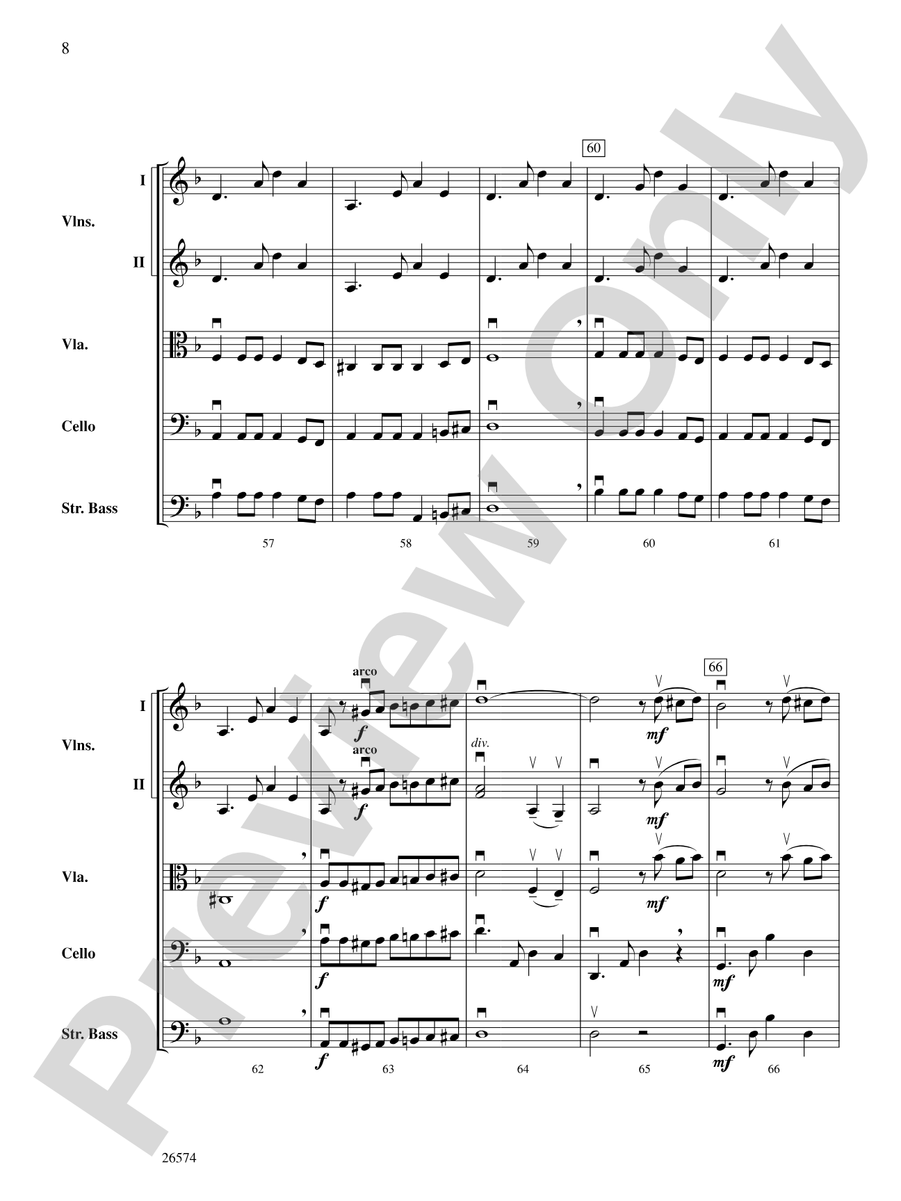 Tango d'Amour: String Orchestra Conductor Score & Parts